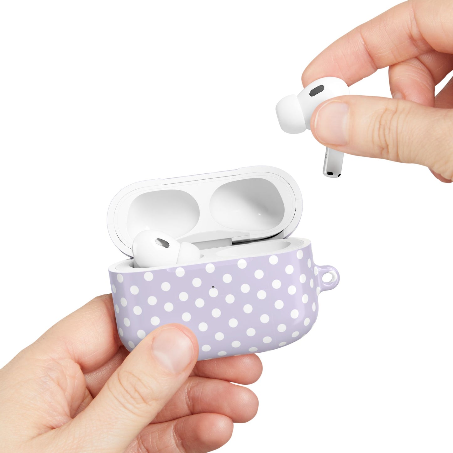 Pastel Violet Polka Dot AirPod Case — Classic Pastel Violet Polka Dot Protective Cover