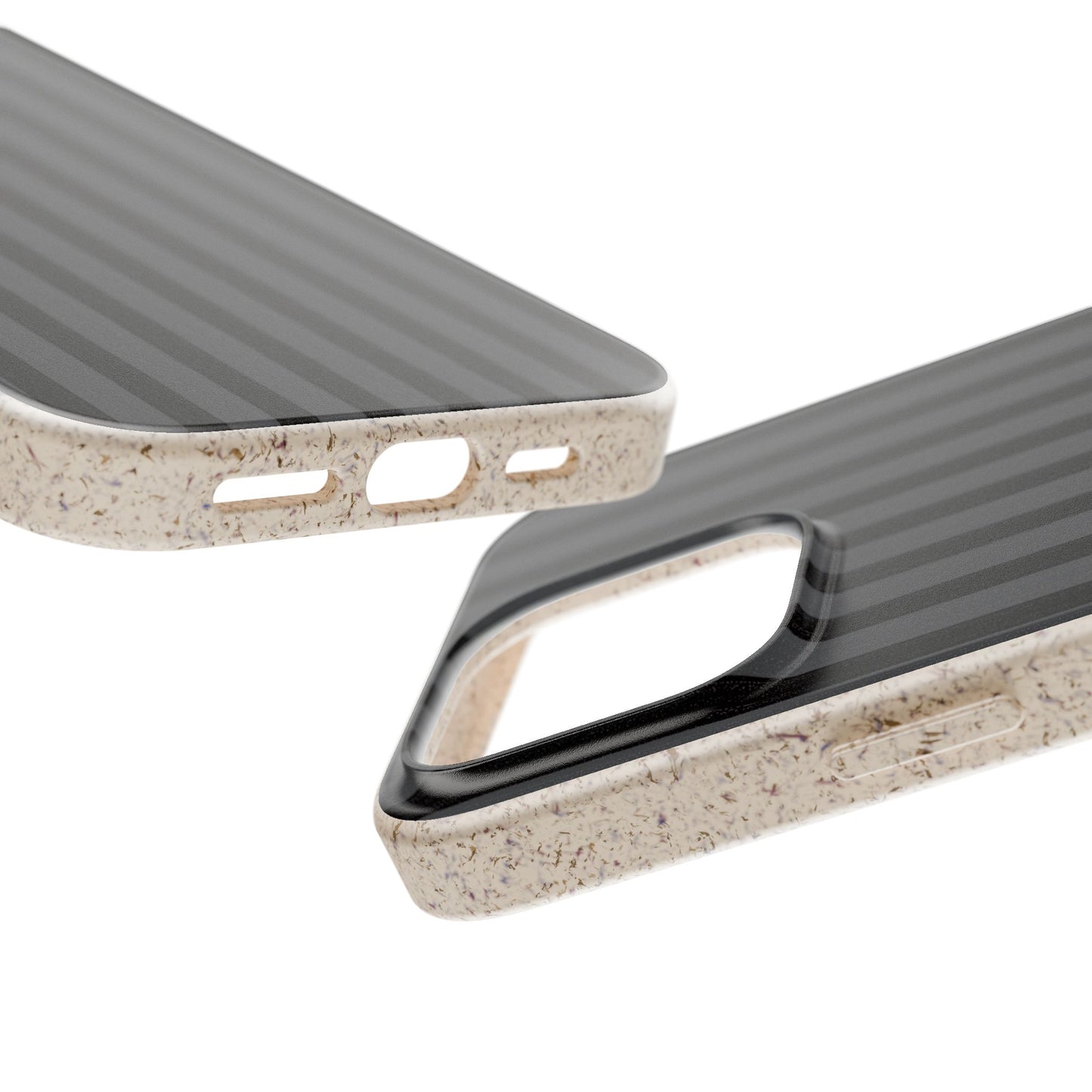 Biodegradable Black Vertical Stripe Phone Cover for Apple iPhone and Samsung Galaxy.