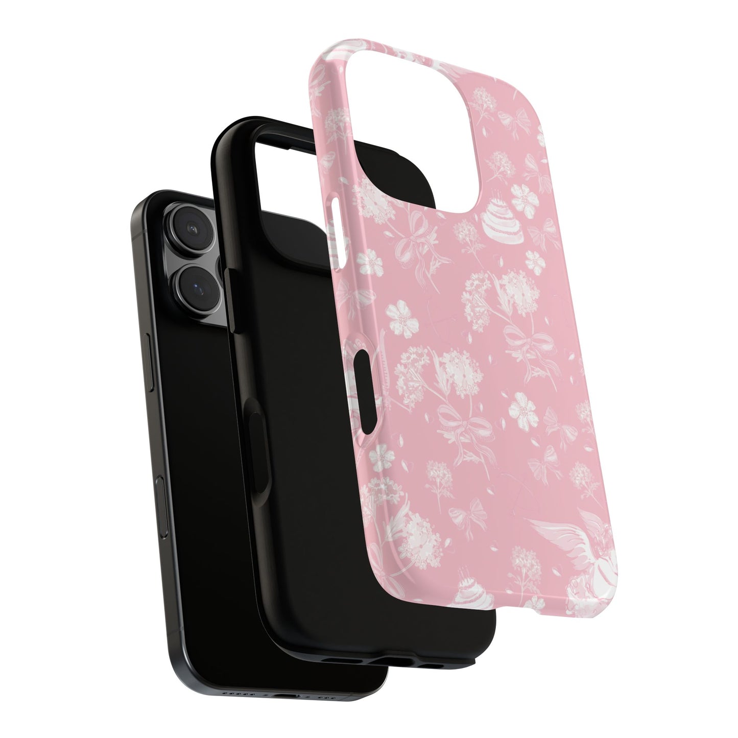 Floral Pink Tough Phone Case – Lightweight Protective Cover