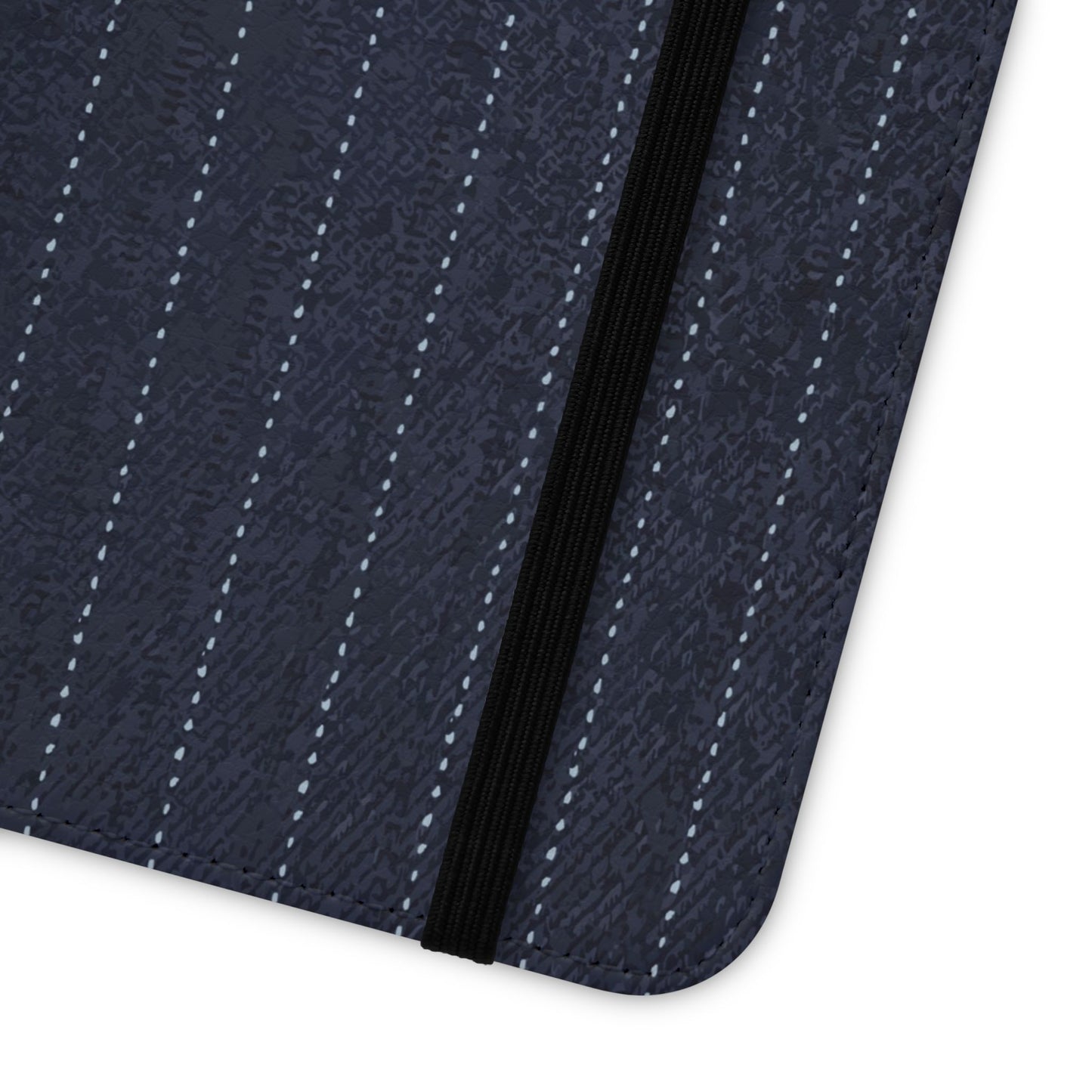 Pinstripe Flip Phone Case — Wallet Folio with Card Slots