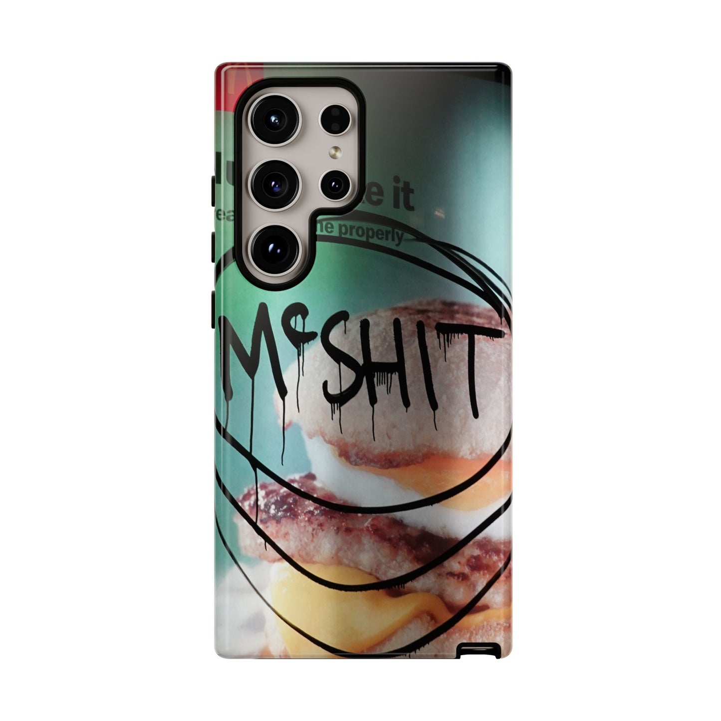 Phone Case — Grunge 'Misfit' Cheeseburger Design