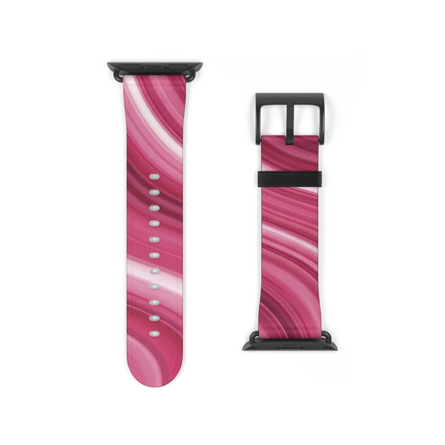 Pink Swirl Silicone Watch Band — Marble Gradient Apple Watch Strap