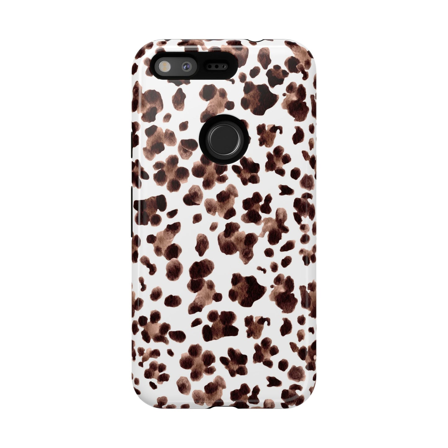 Brown Cowhide Print Phone Case — Tough Protective iPhone Cover