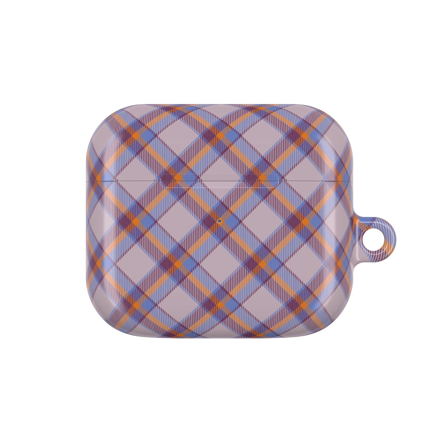 Orange, Blue and Purple Tartan AirPod Case — Classic Orange, Blue and Purple Plaid Protective Cover
