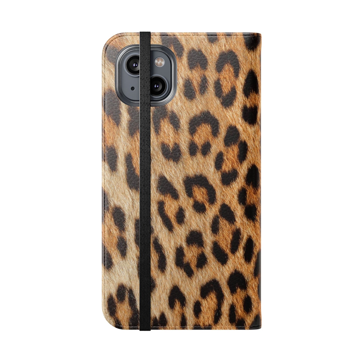 Leopard Fur Flip Phone Case — Leopard Fur Wallet Cover