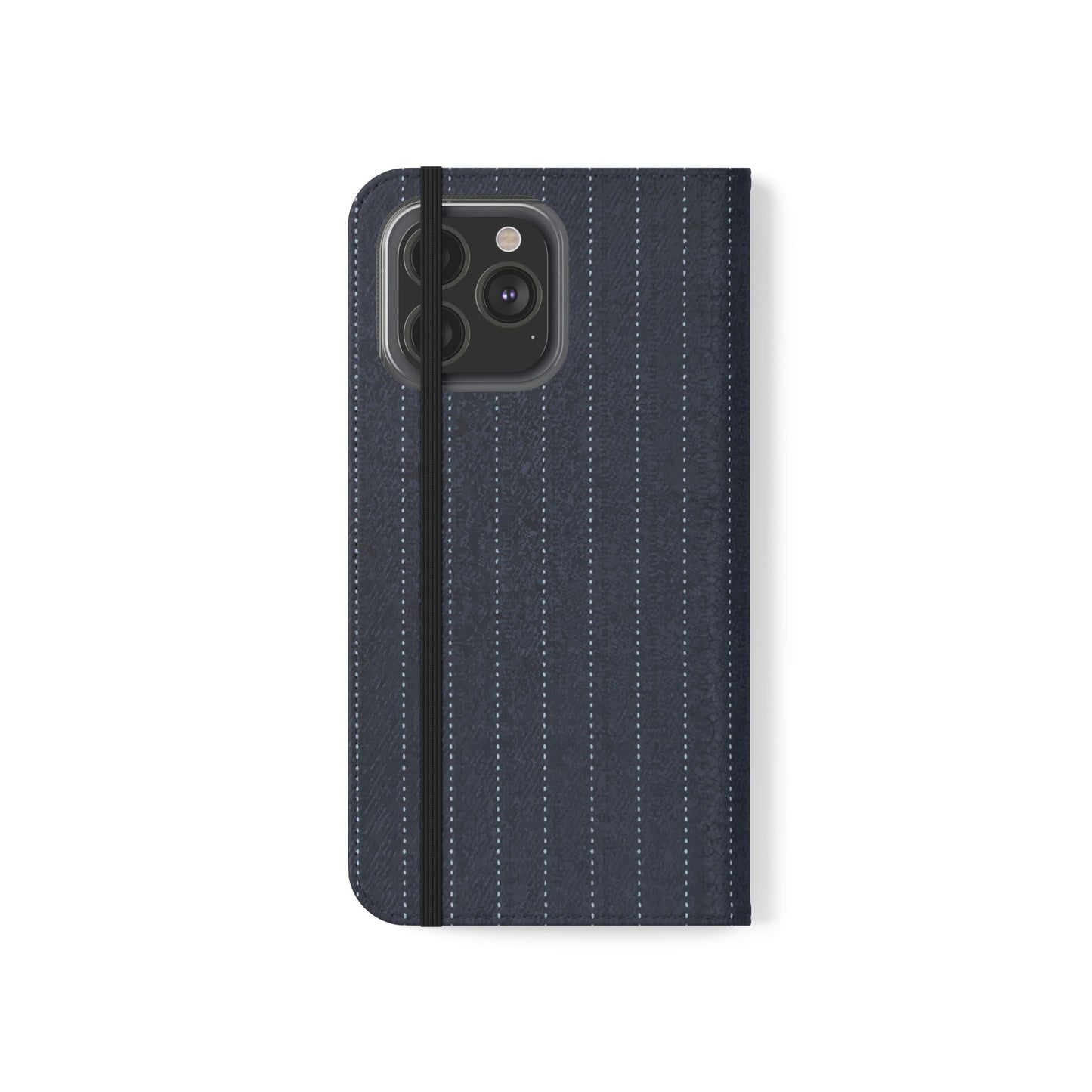 Pinstripe Flip Phone Case — Wallet Folio with Card Slots