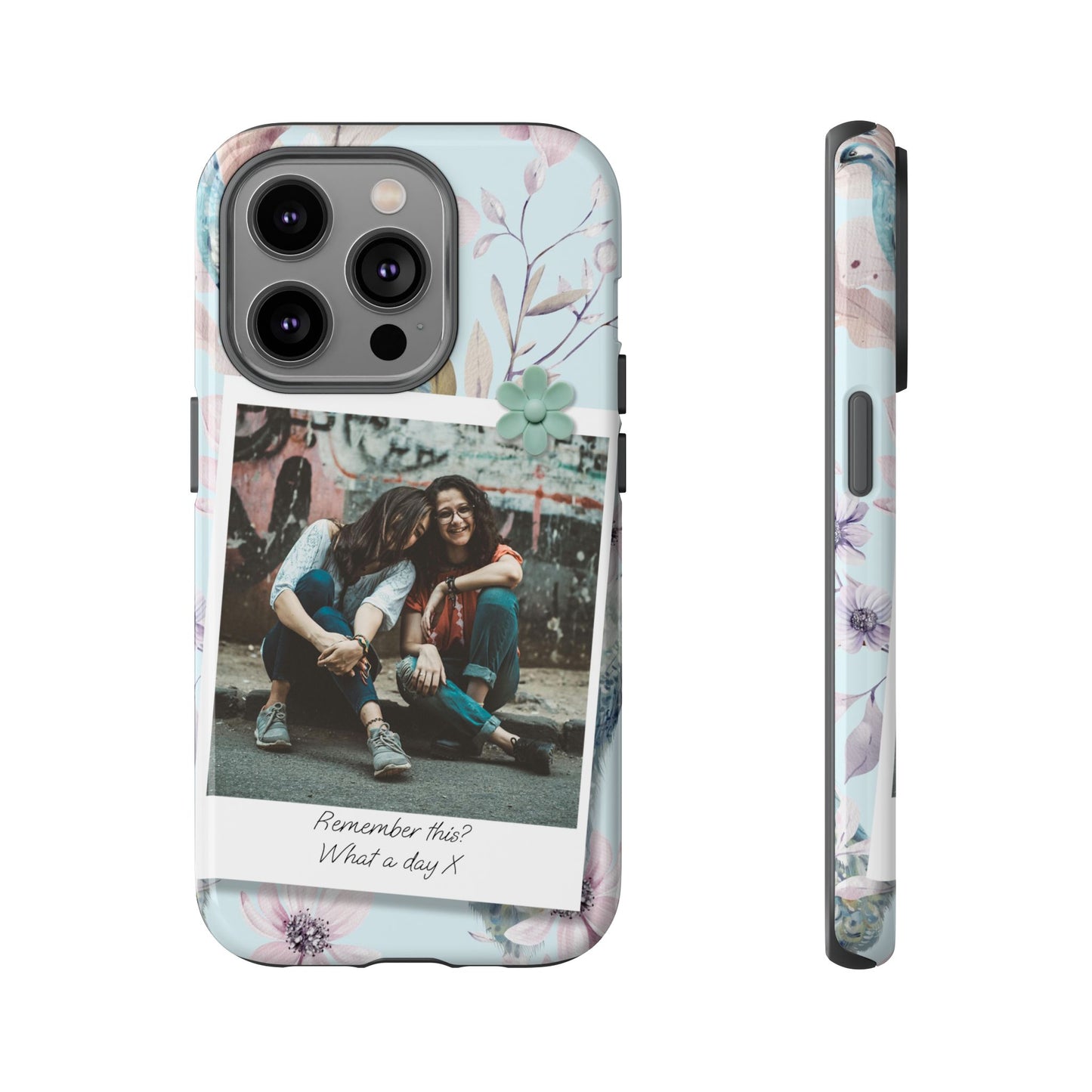 Single Image Personalised Floral Photo Tough Case for Apple iPhone, Samsung Galaxy and Google Pixel.