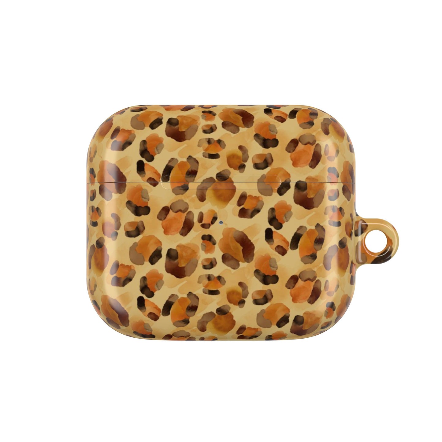 Leopard Print AirPod Case — Glossy Animal Print Protective Cover
