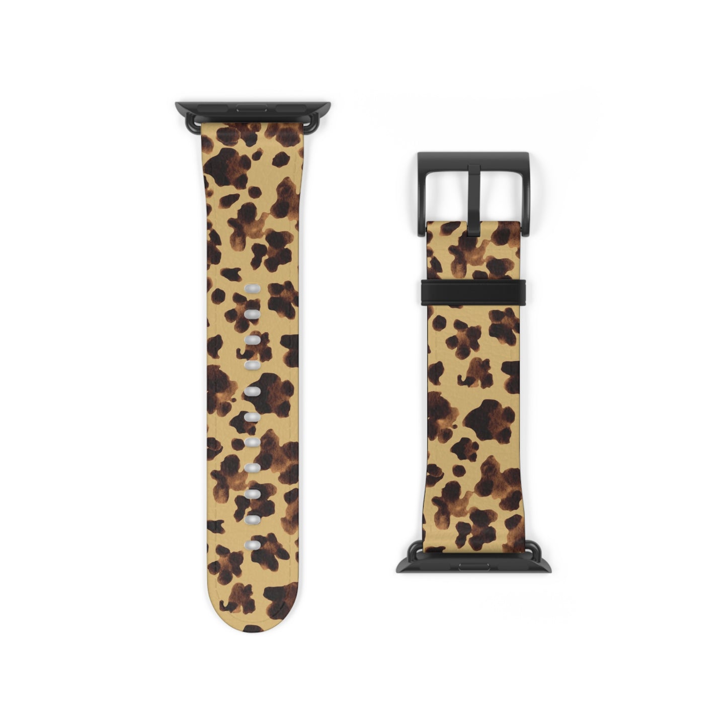 Leopard Print Watch Band — Stylish Animal-Print Replacement Strap