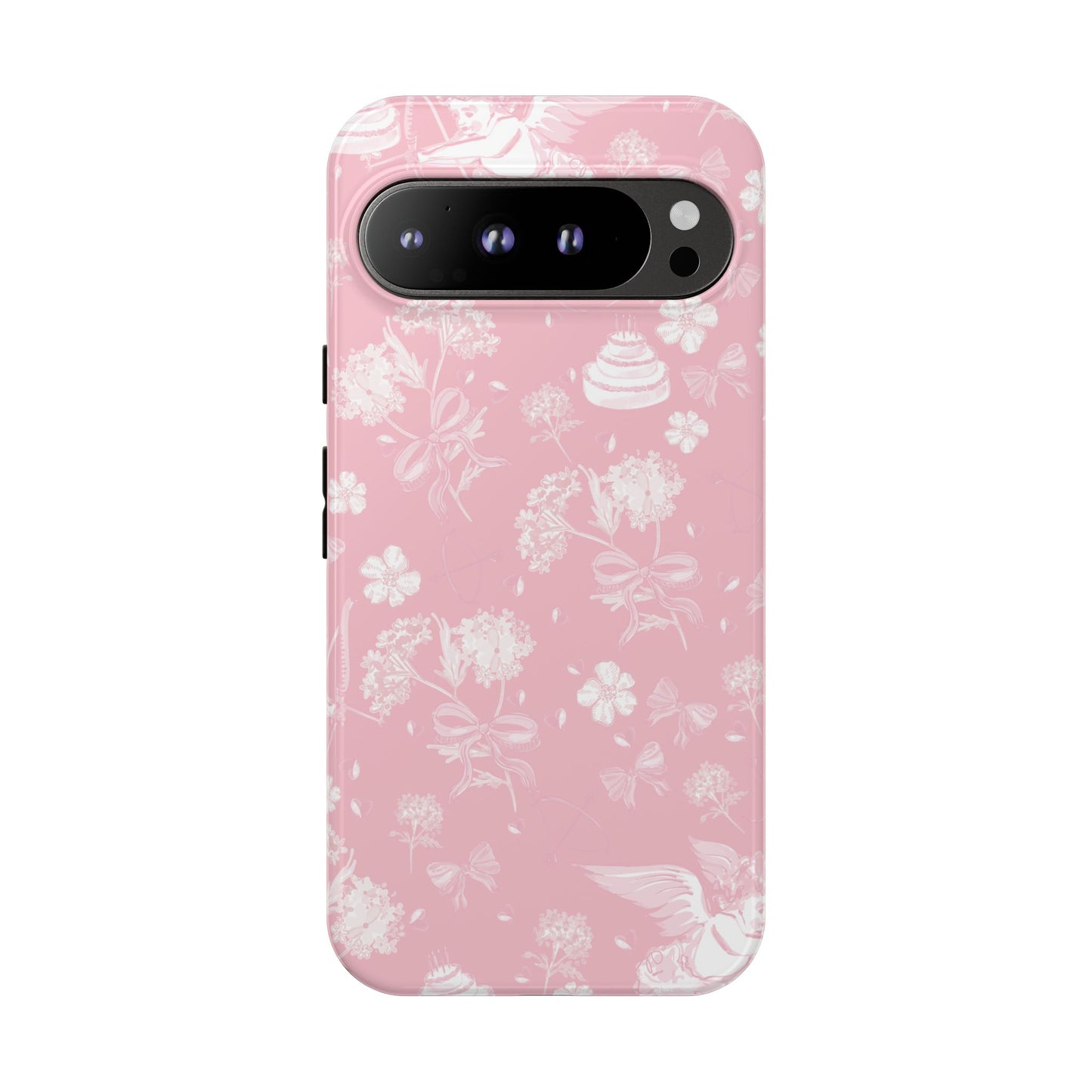 Floral Pink Tough Phone Case – Lightweight Protective Cover