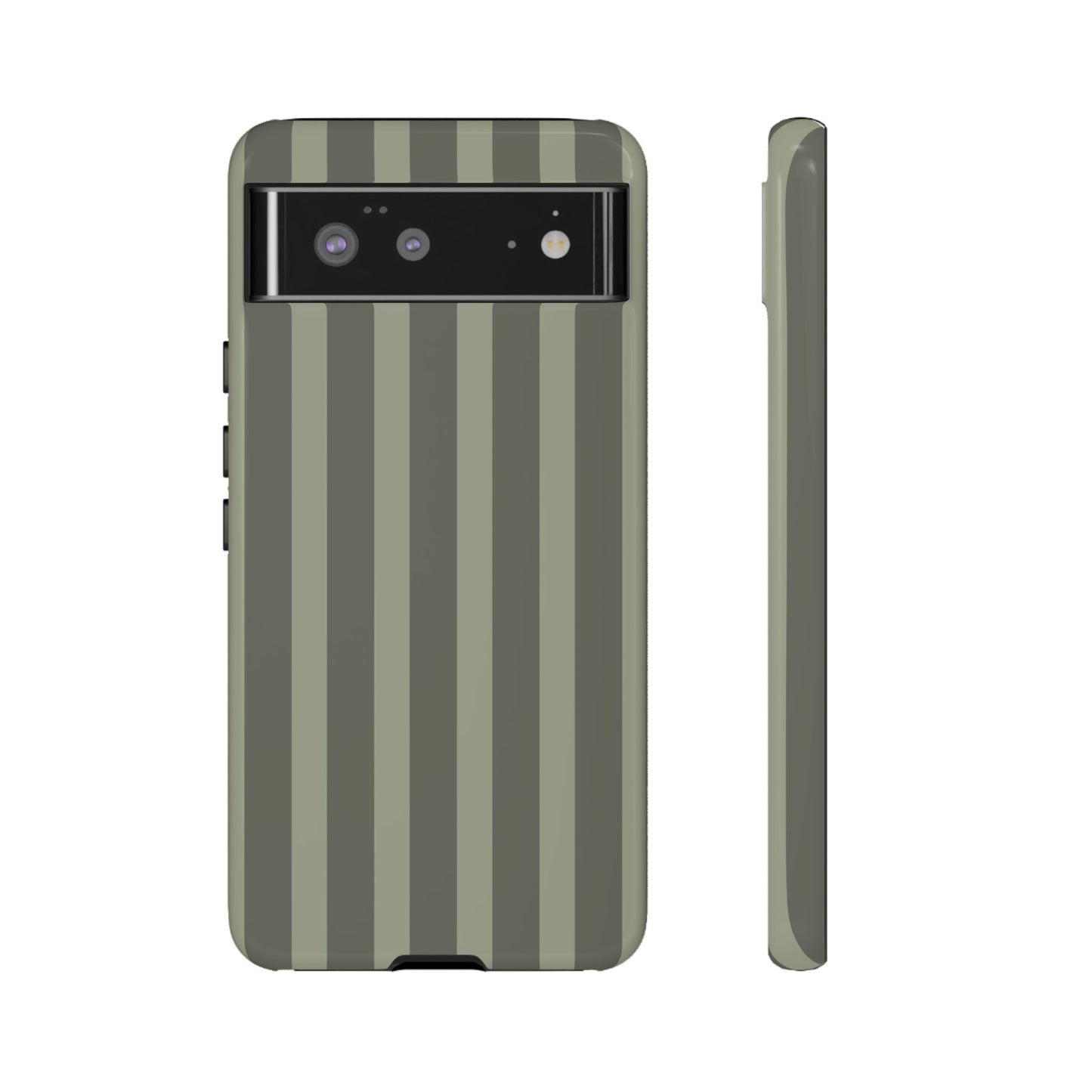 Olive Striped Tough Phone Case — Durable Military-Inspired Protective Cover