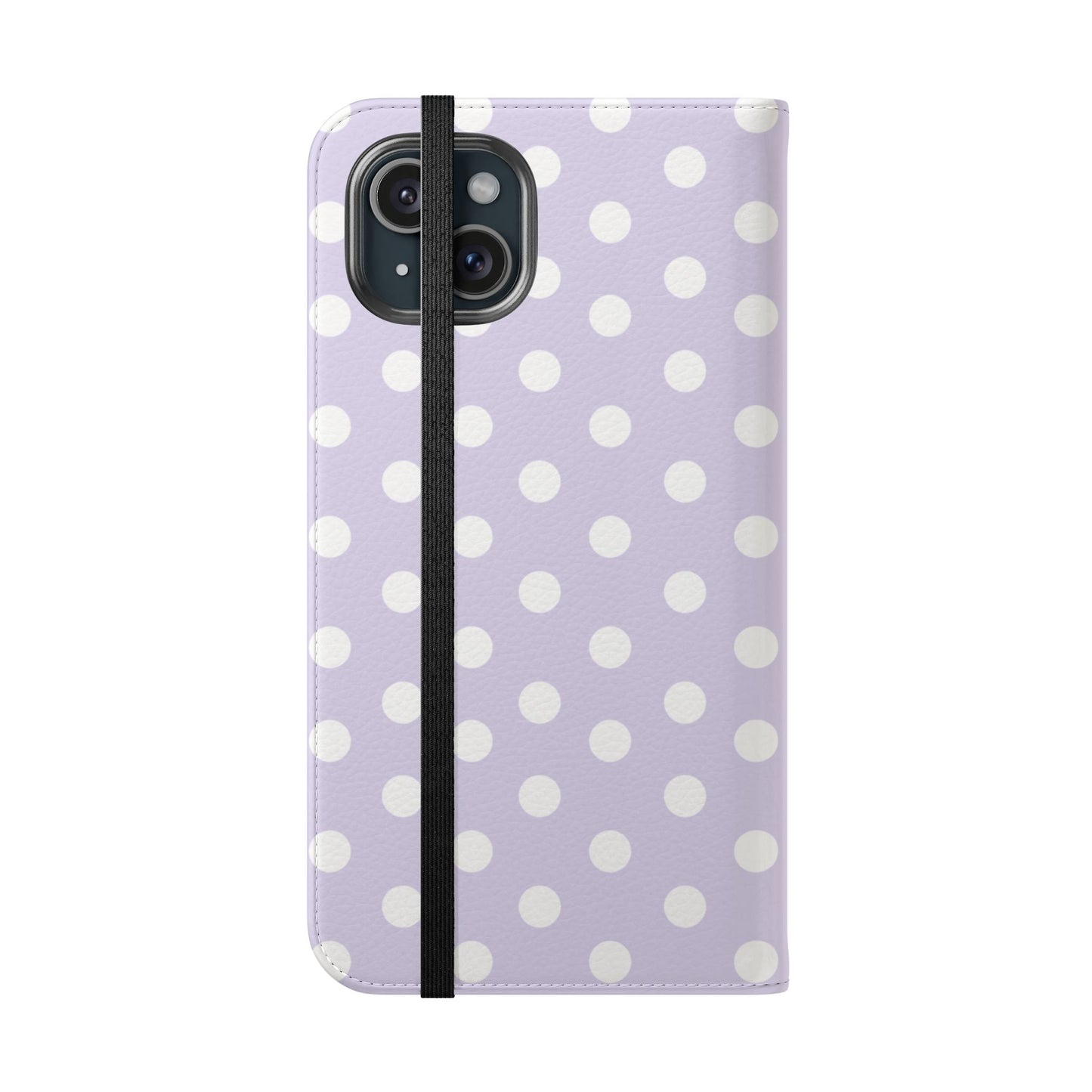 Polka Dot Flip Phone Case — Violet Polka Dot Wallet Cover