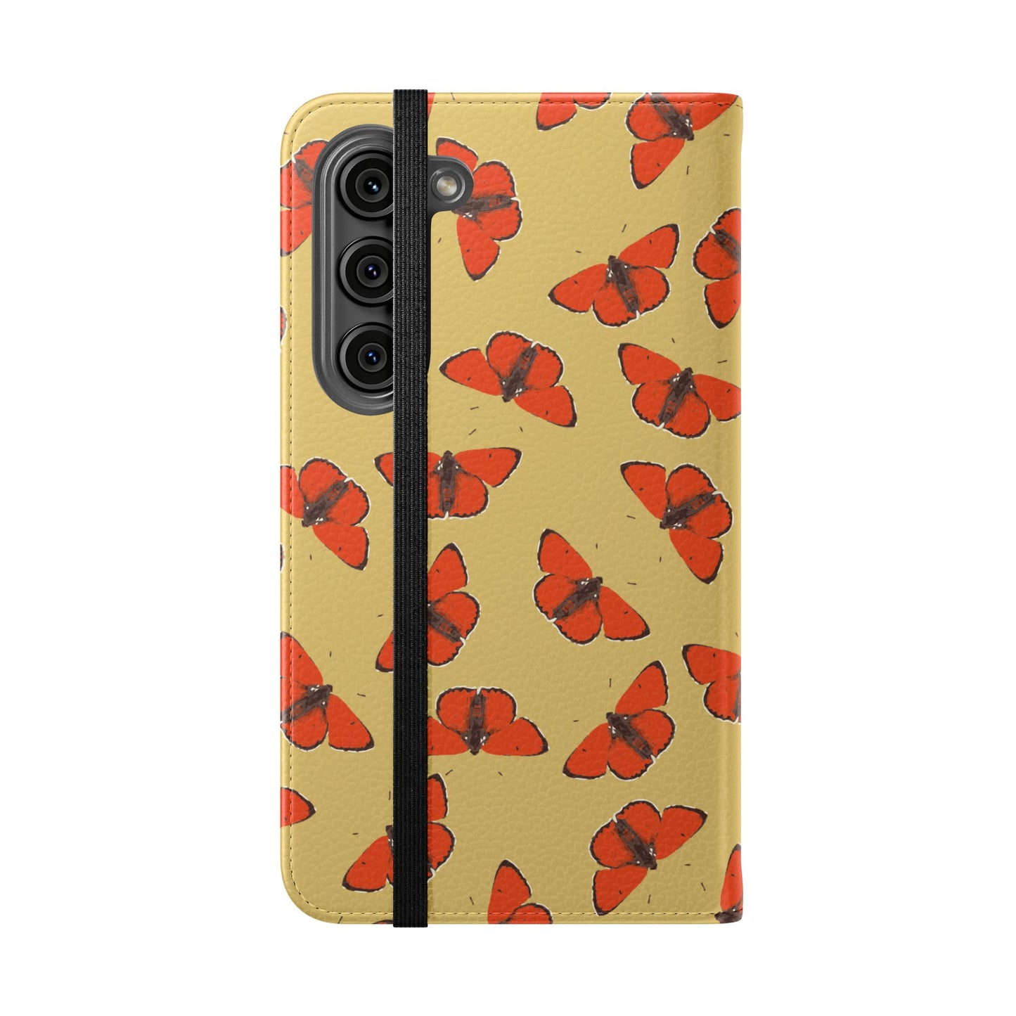 Red Butterflies Flip Phone Case — Flip Wallet Cover