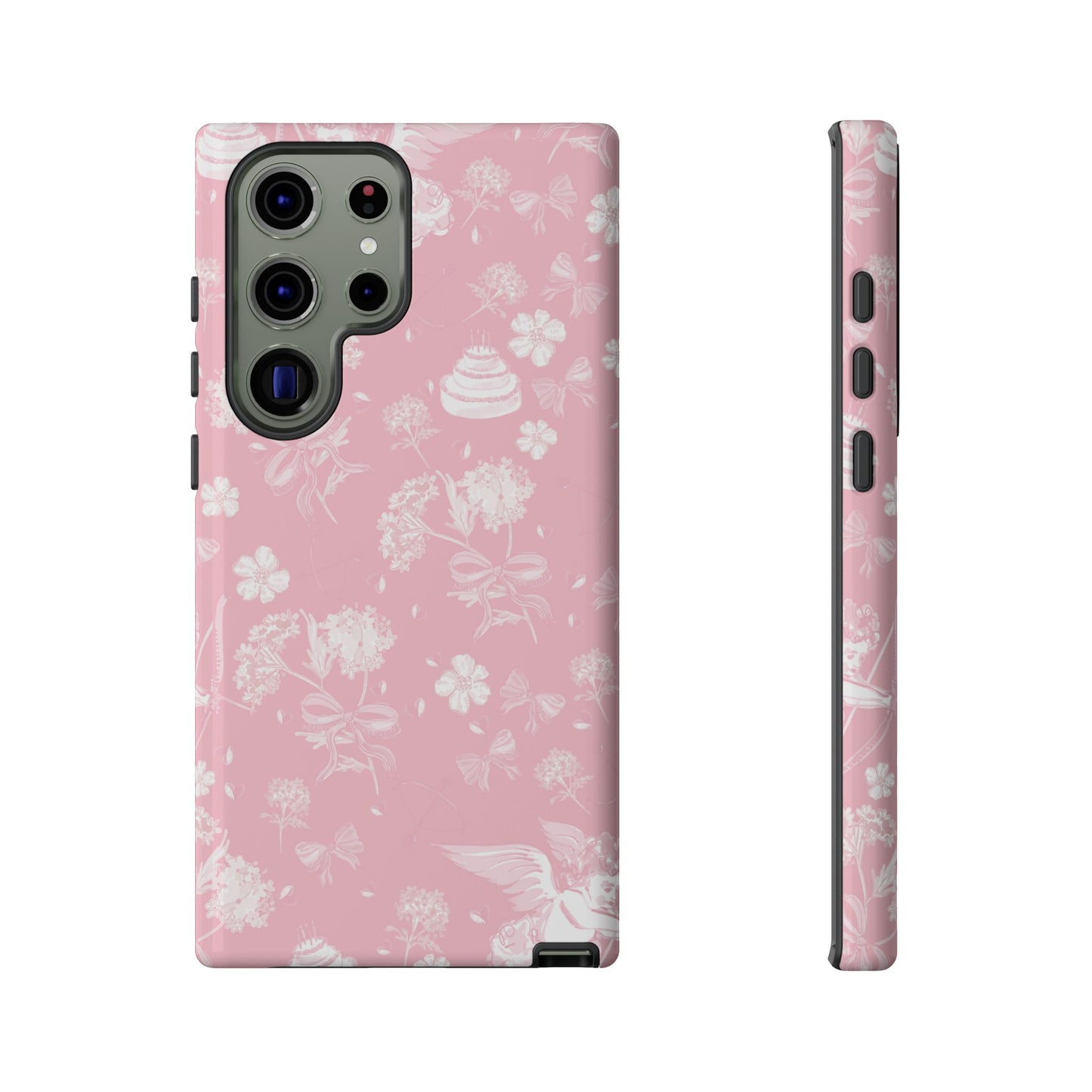 Floral Pink Tough Phone Case – Lightweight Protective Cover