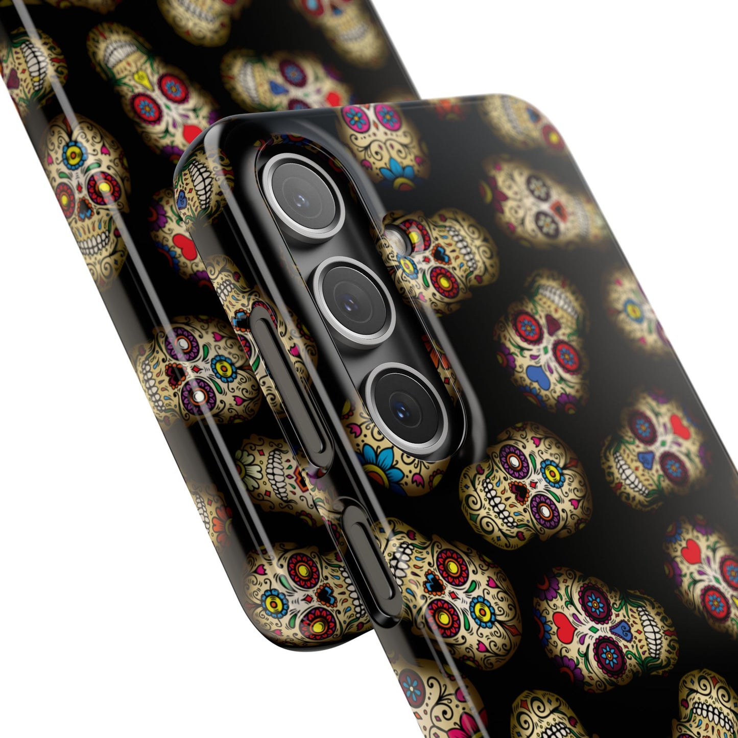 Sugar Skull — Day of the Dead Floral Slim Case for Apple iPhone, Samsung Galaxy and Google Pixel.