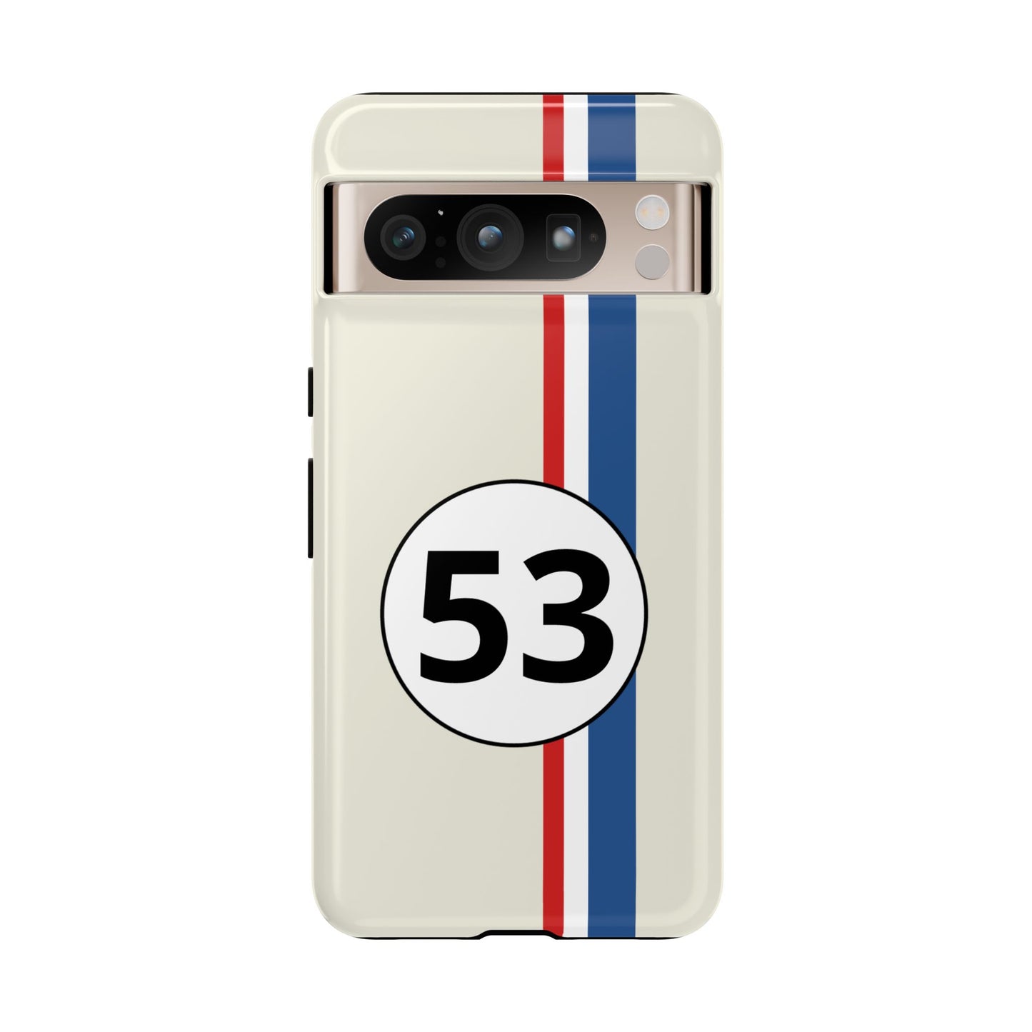 Racing Stripe Personalised Number Tough Phone Case for Apple iPhone, Samsung Galaxy and Google Pixel.
