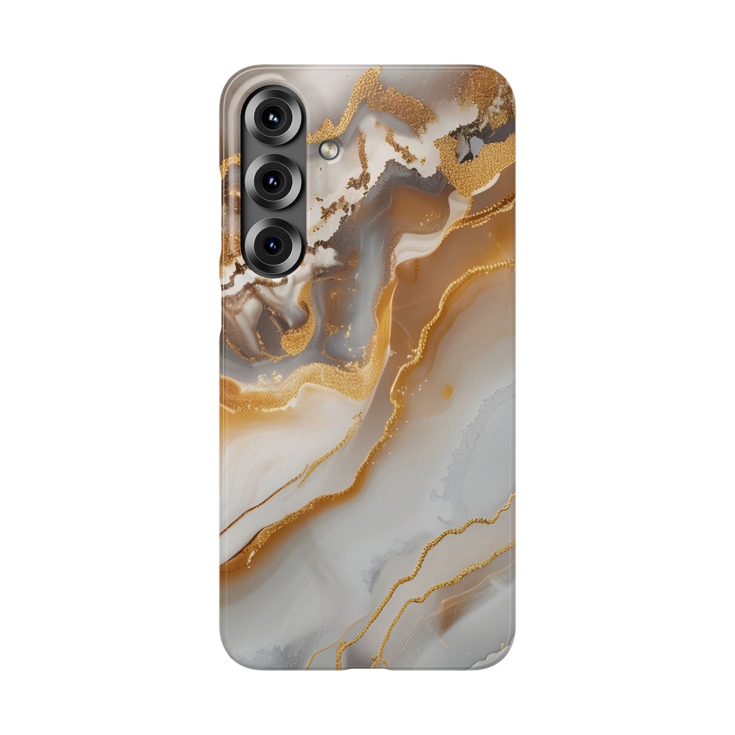 Gold Agate Phone Case – Marble Geode Snap Case