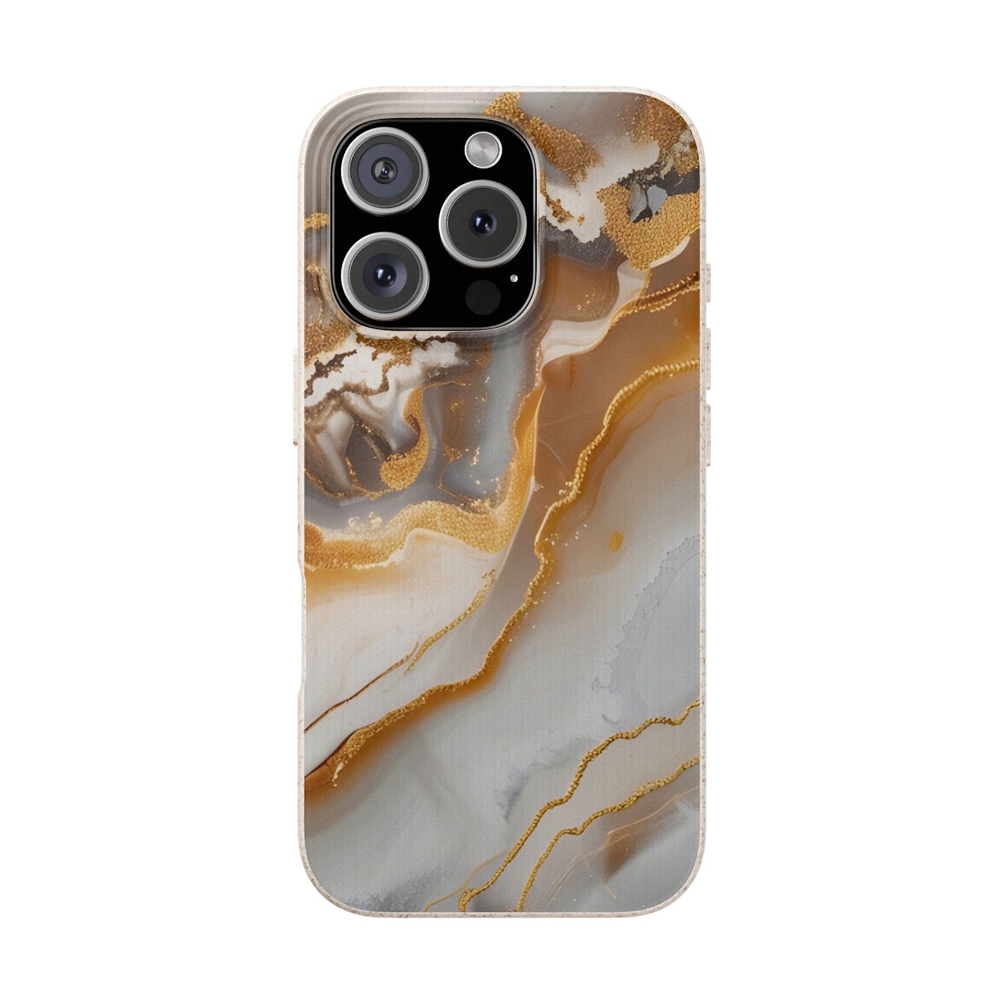 Biodegradable Marble Phone Case — Earth-Tone Agate, Eco-Friendly Phone Cover for Apple iPhone and Samsung Galaxy.