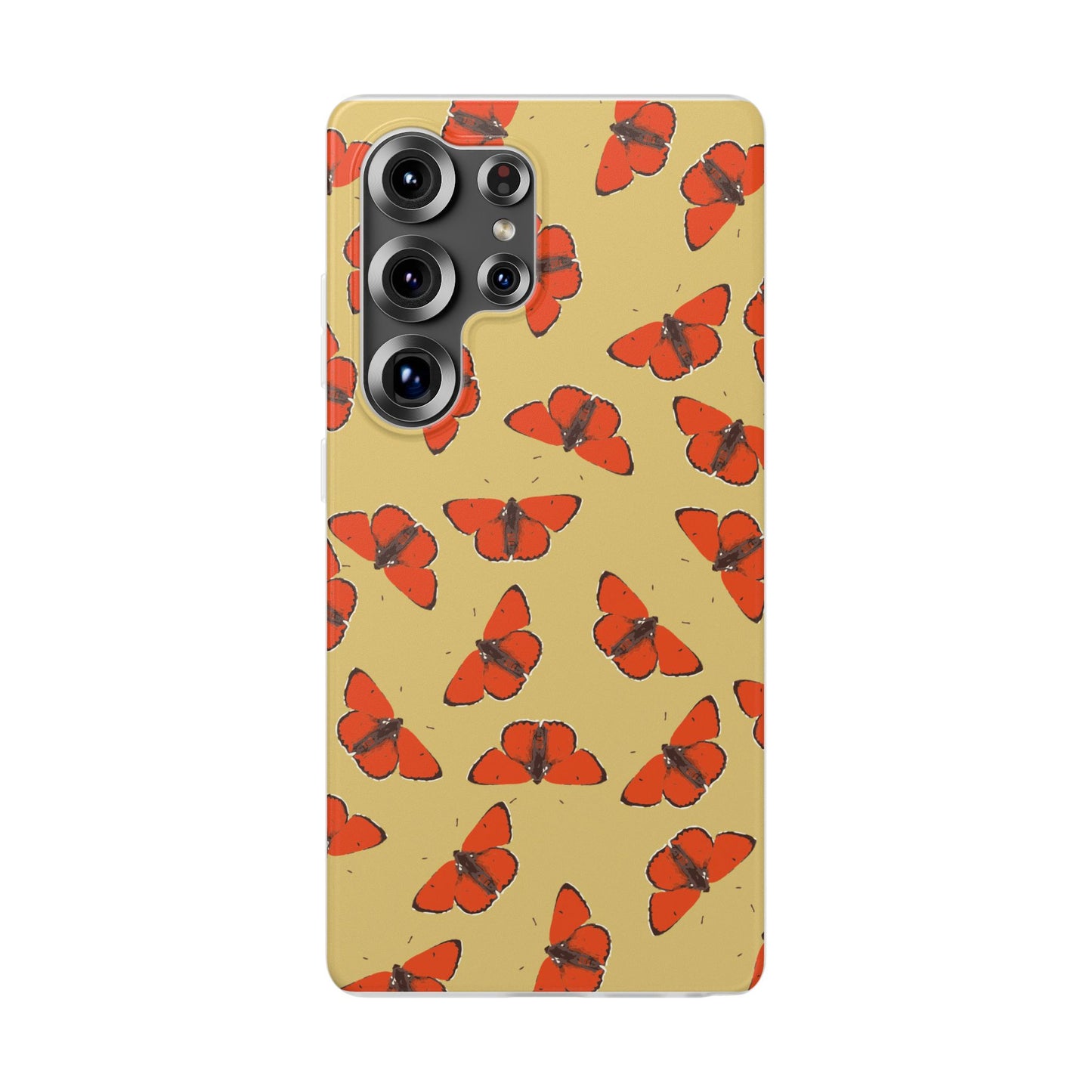 Butterfly Pattern Flexi Phone Case for Apple iPhone and Samsung Galaxy.