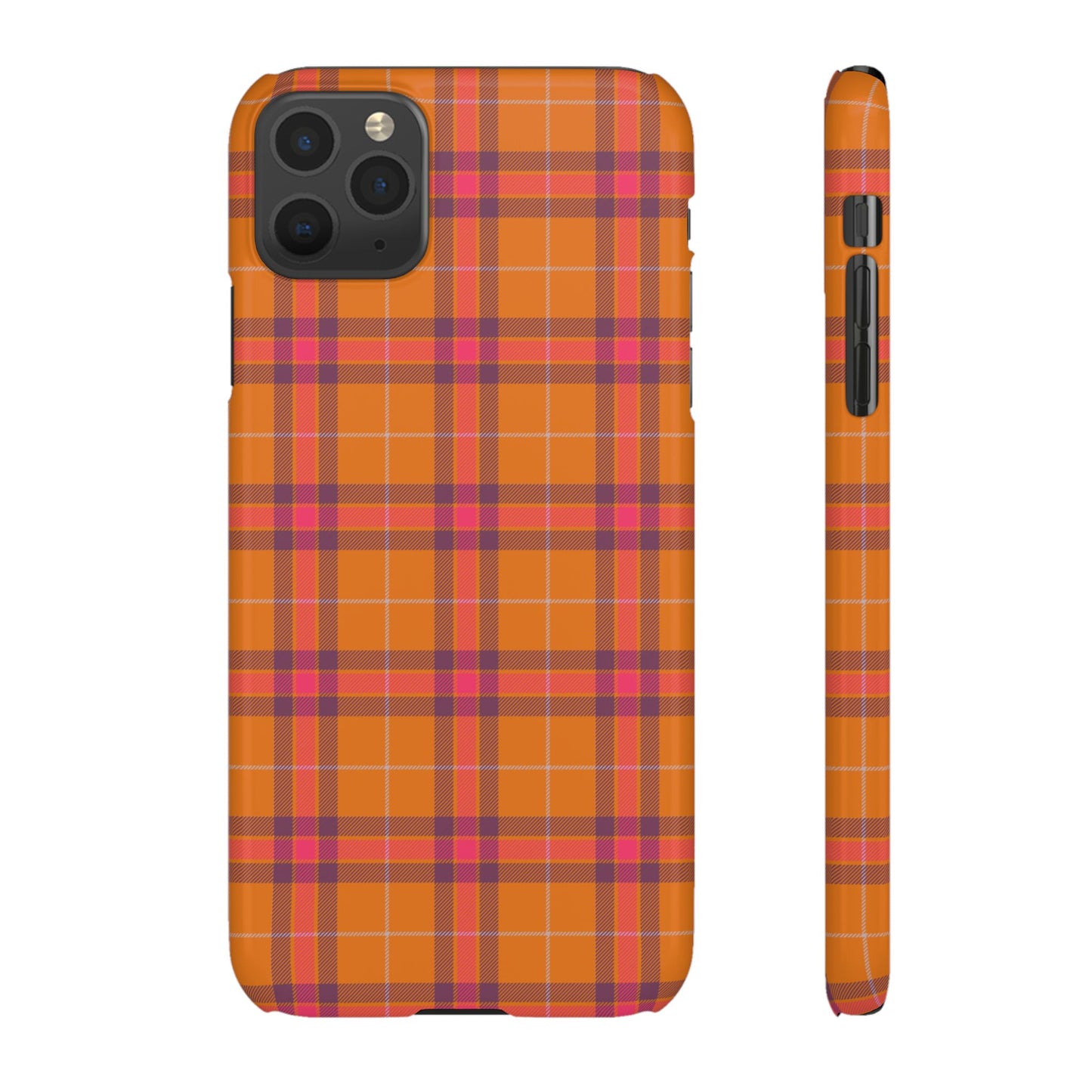 Orange Plaid Snap Phone Case — Autumn Plaid Phone Case