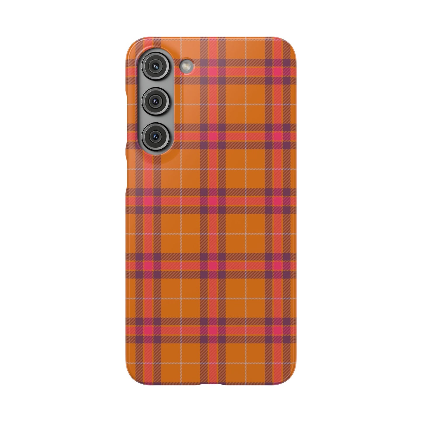 Orange Plaid Snap Phone Case — Autumn Plaid Phone Case