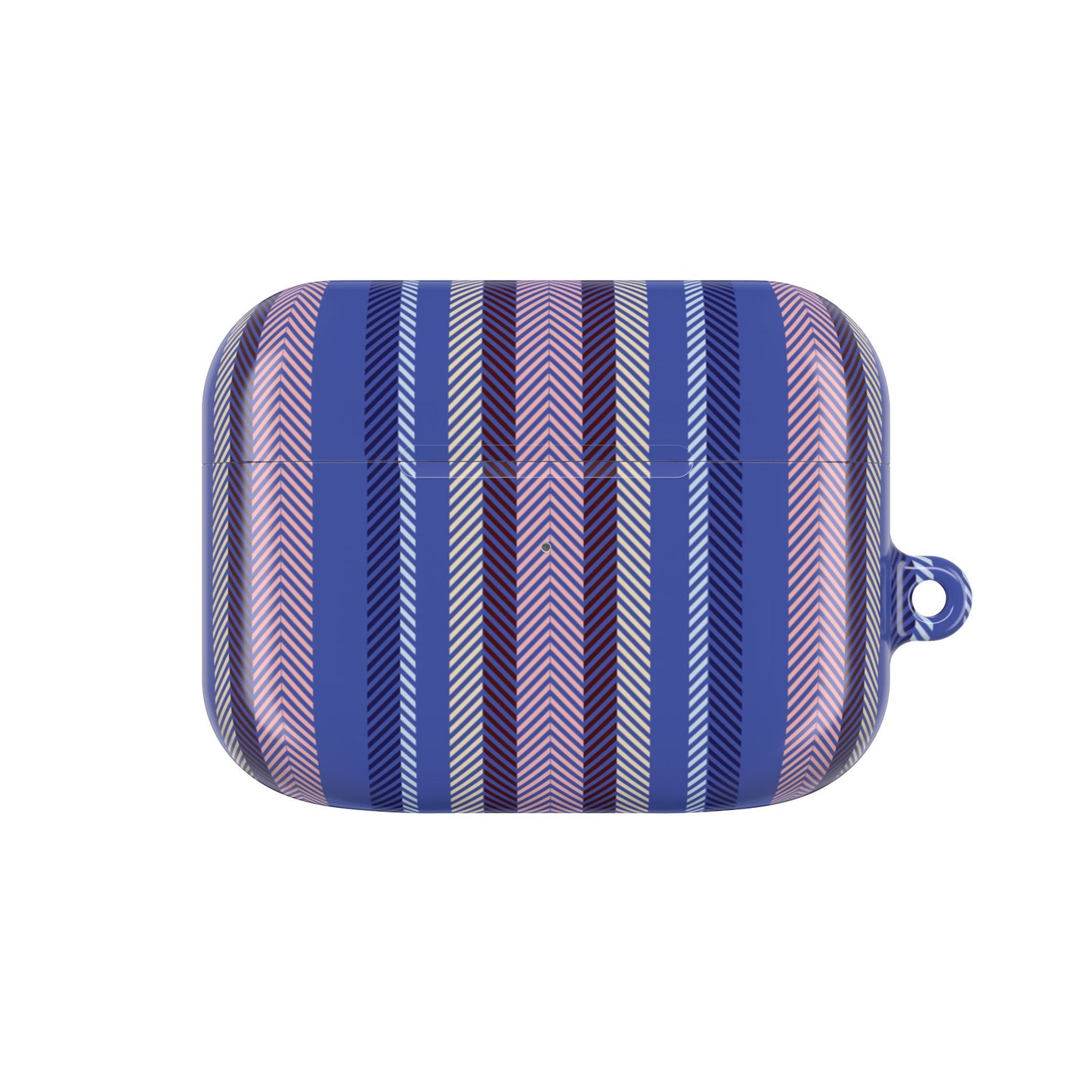 Striped Violet AirPod Case — Purple Blue Chevron Pattern AirPods Cover