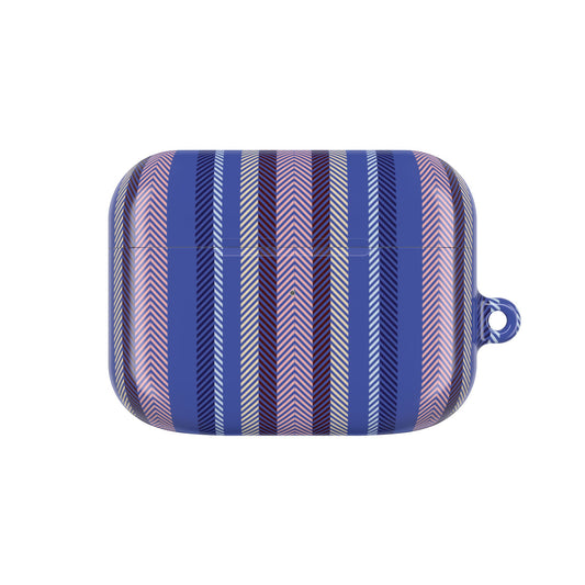 Striped Violet AirPod Case — Purple Blue Chevron Pattern AirPods Cover
