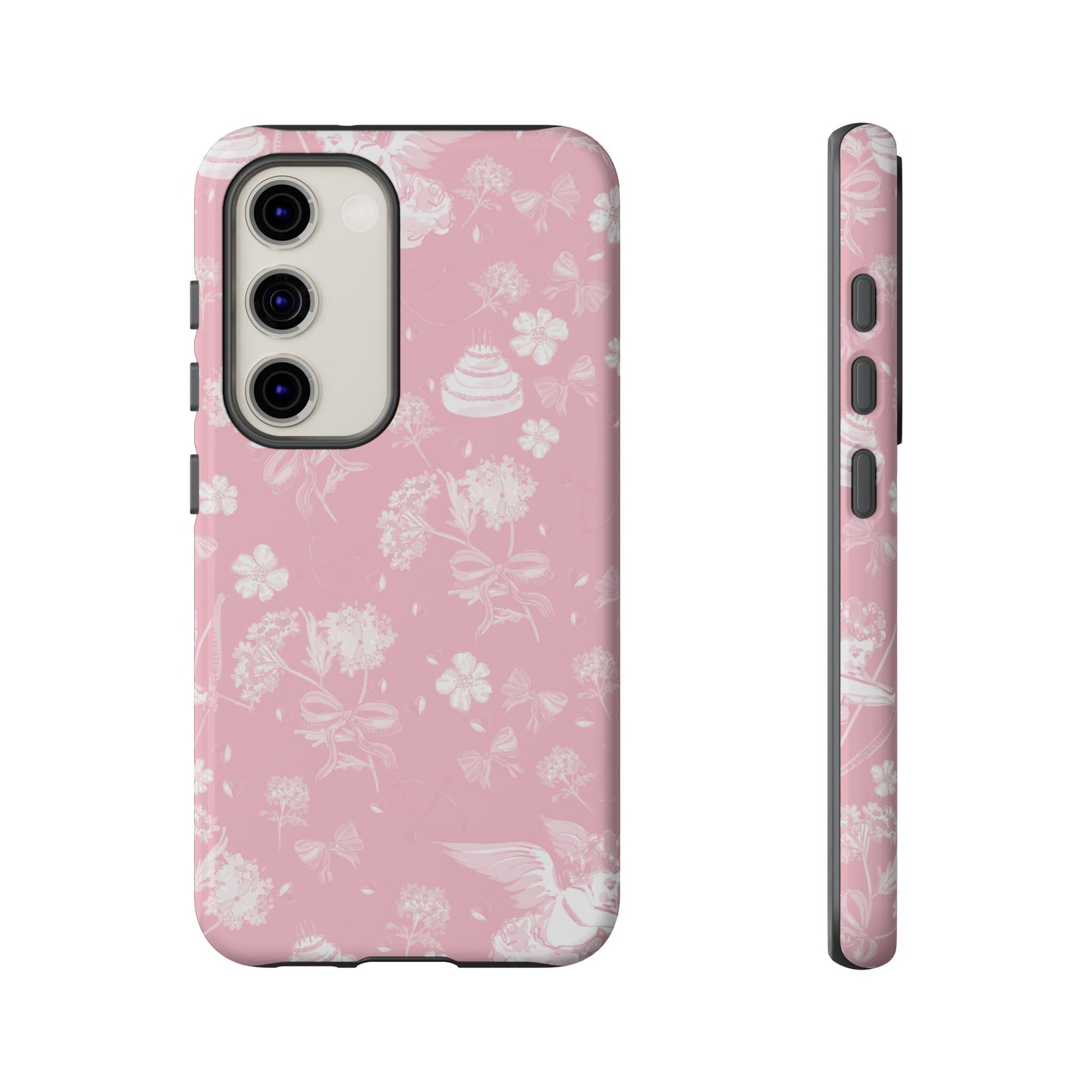 Floral Pink Tough Phone Case – Lightweight Protective Cover