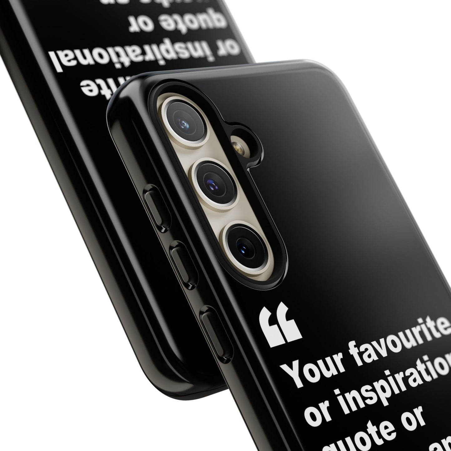 Personalised Inspirational Quote Tough Phone Case — Customizable Text Design