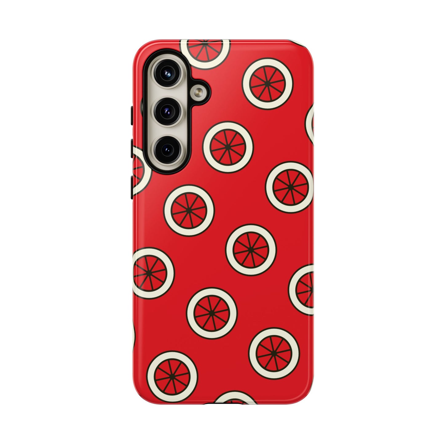 Red Citrus Pattern Phone Case — Protective Tough Phone Cover