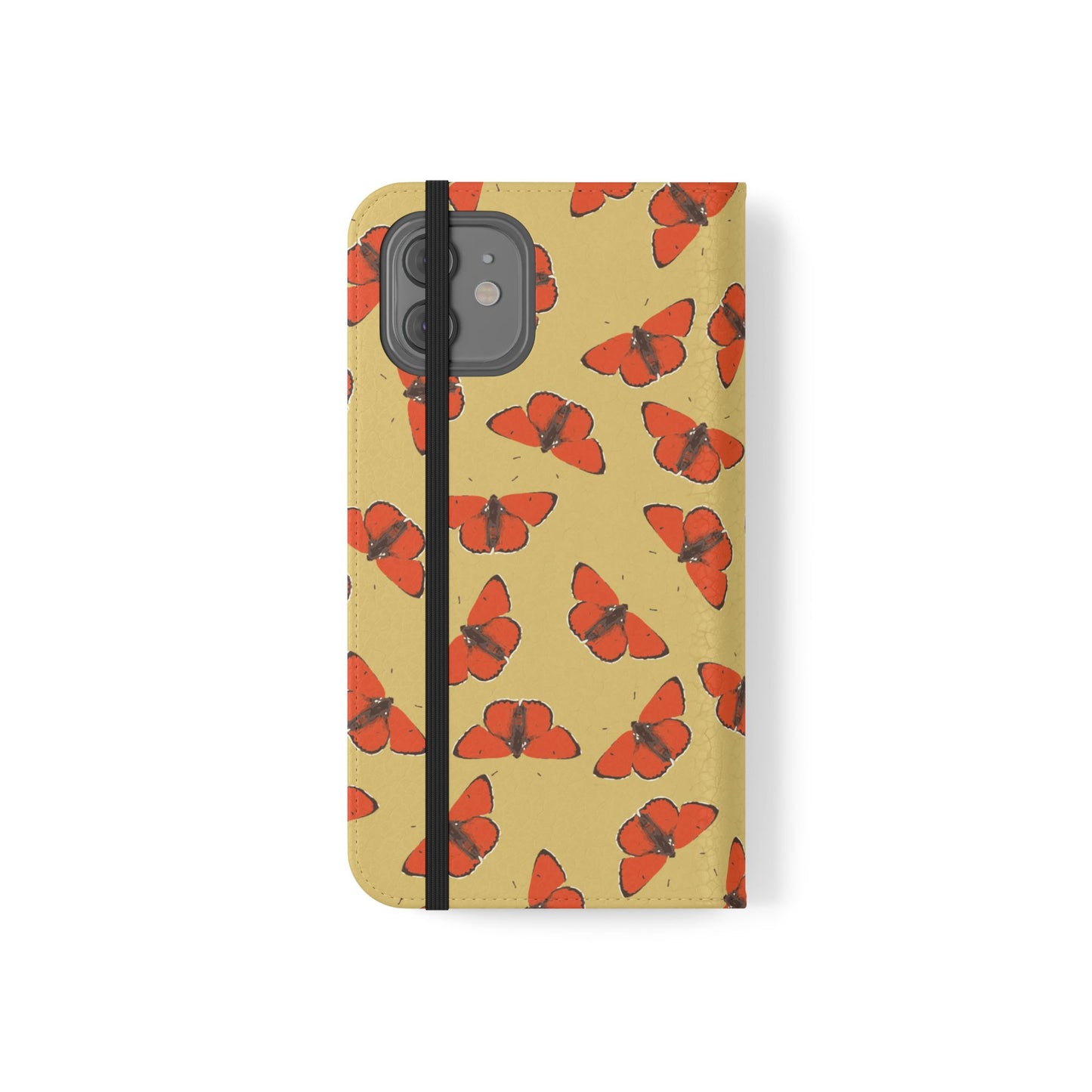 Red Butterflies Flip Phone Case — Flip Wallet Cover
