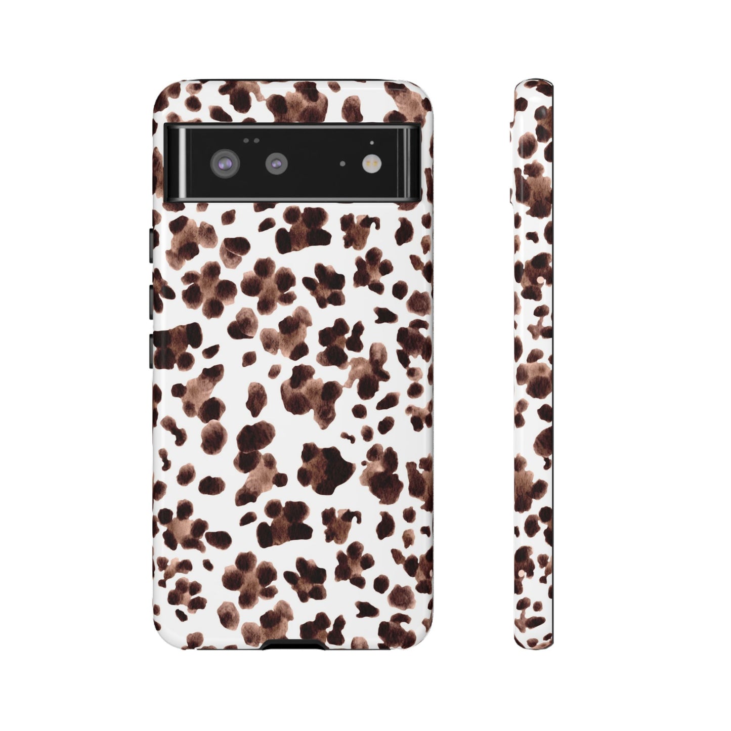 Brown Cowhide Print Phone Case — Tough Protective iPhone Cover