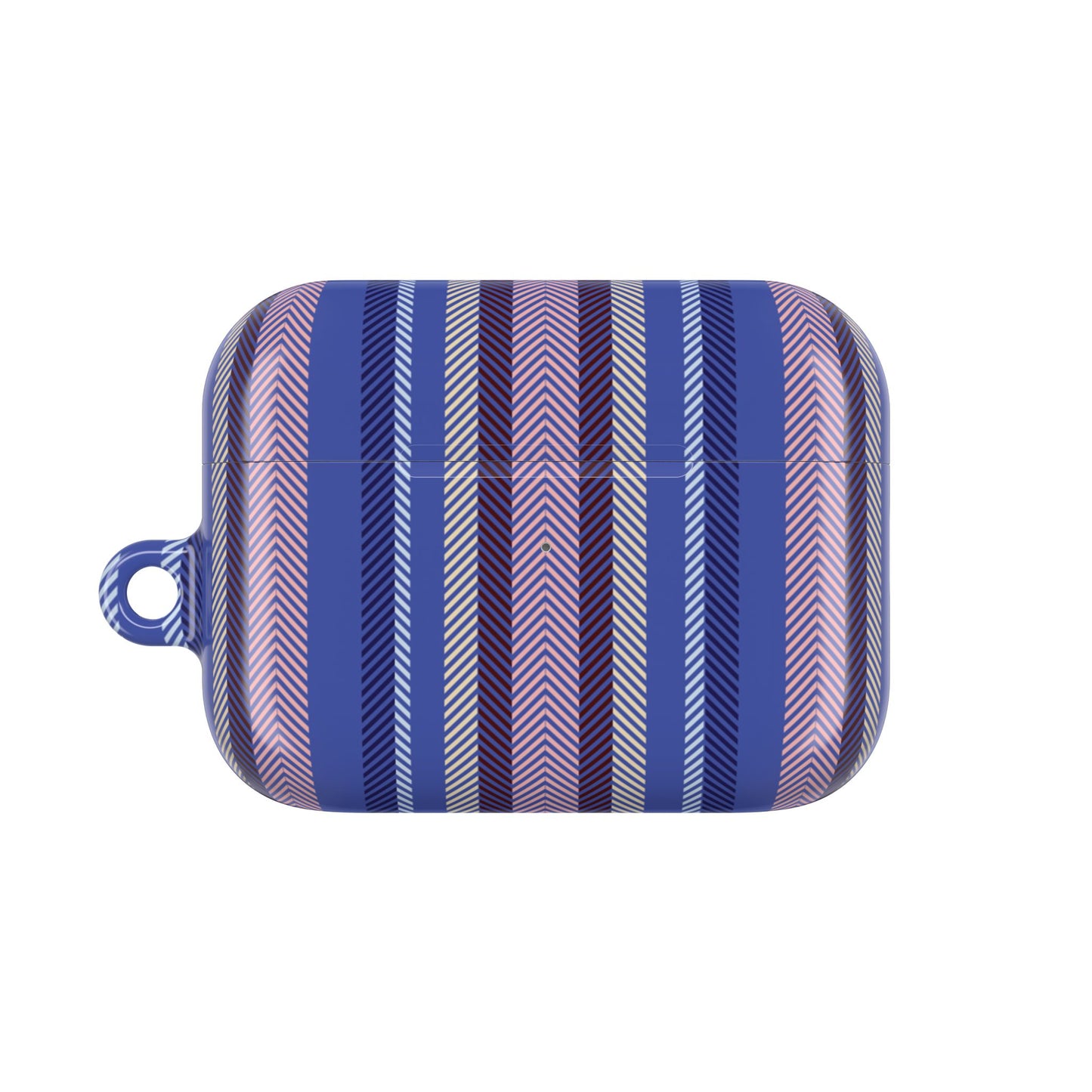Striped Violet AirPod Case — Purple Blue Chevron Pattern AirPods Cover