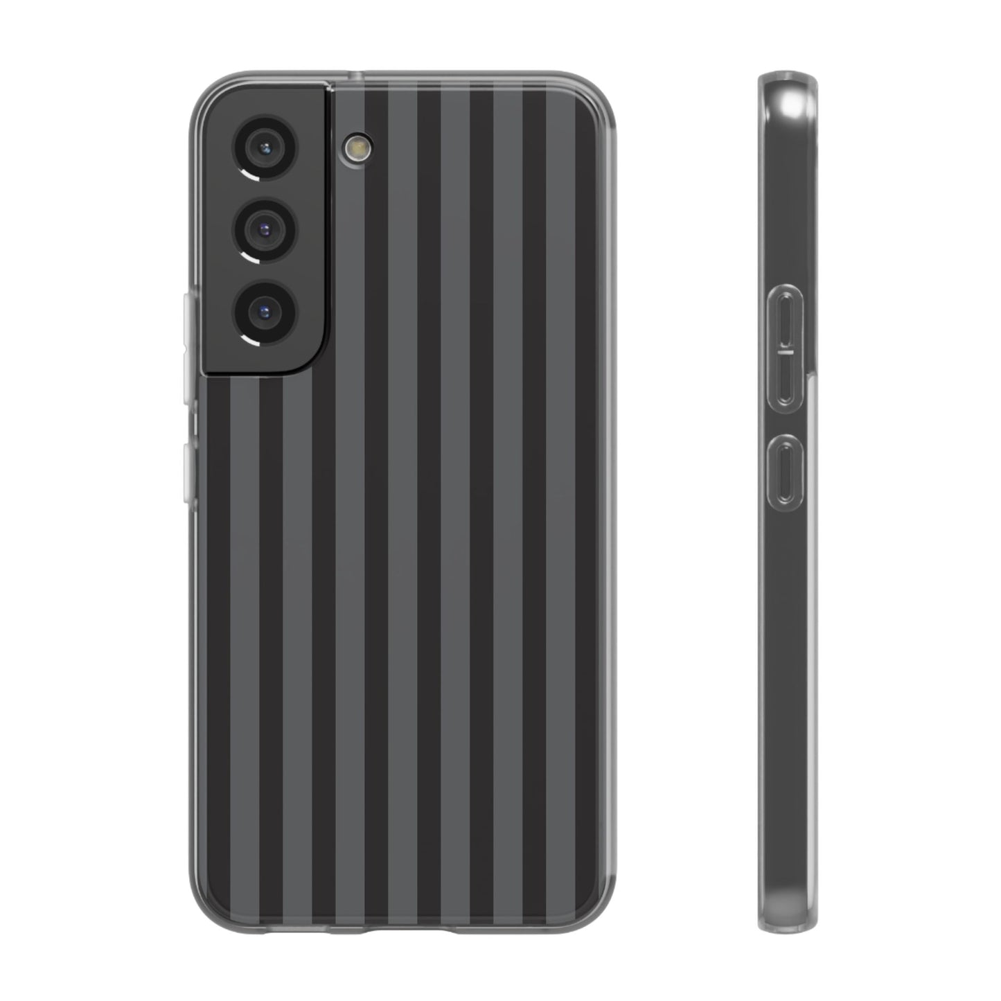 Black Stripe Flexible Phone Case for Apple iPhone, Samsung Galaxy.