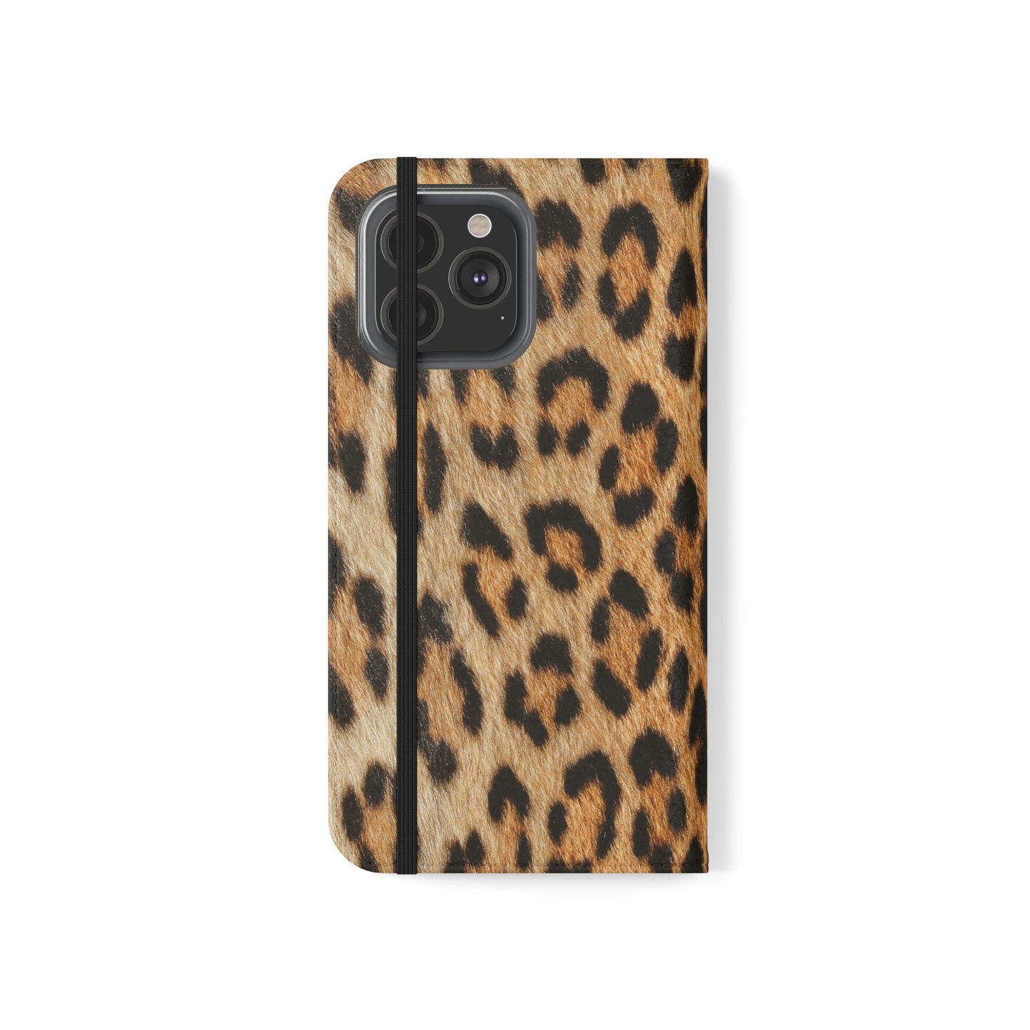 Leopard Fur Flip Phone Case — Leopard Fur Wallet Cover