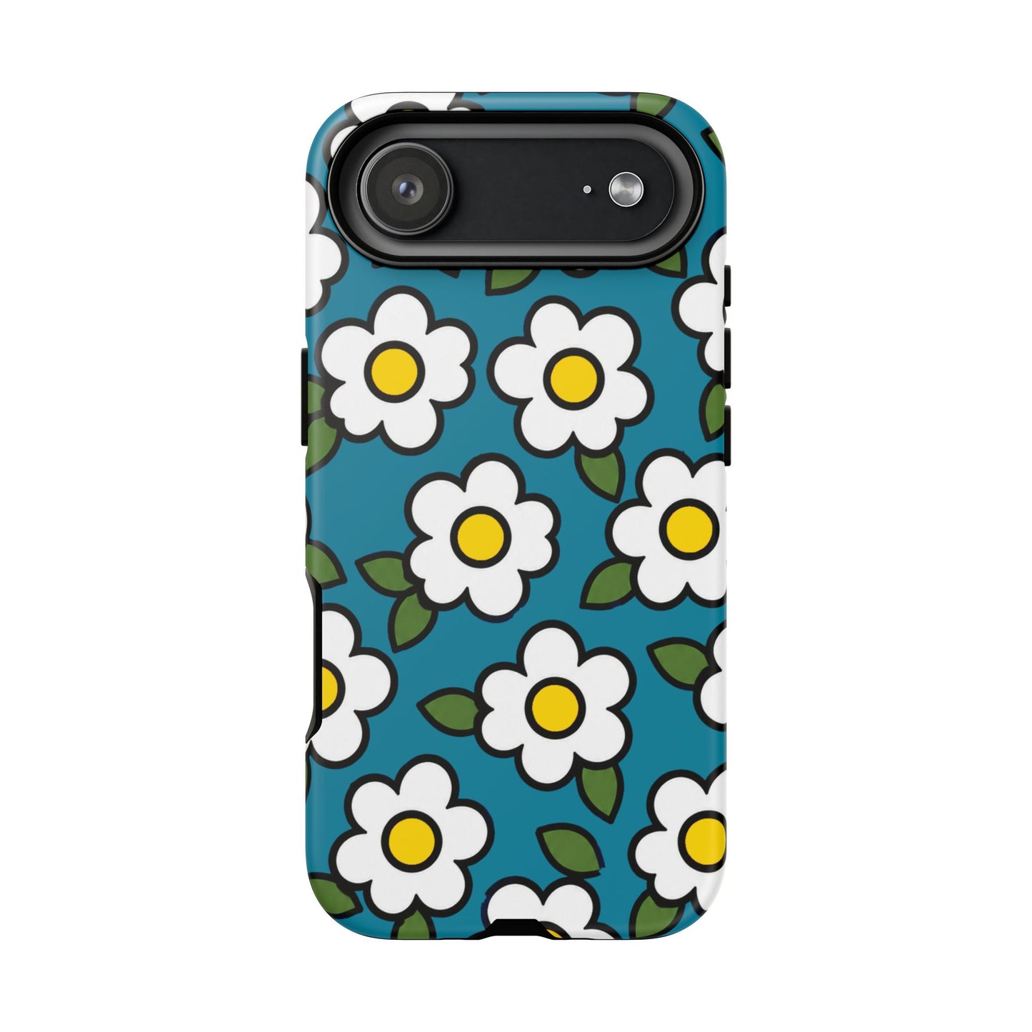 Blue Daisy Tough Phone Case — Floral Protective iPhone Cover