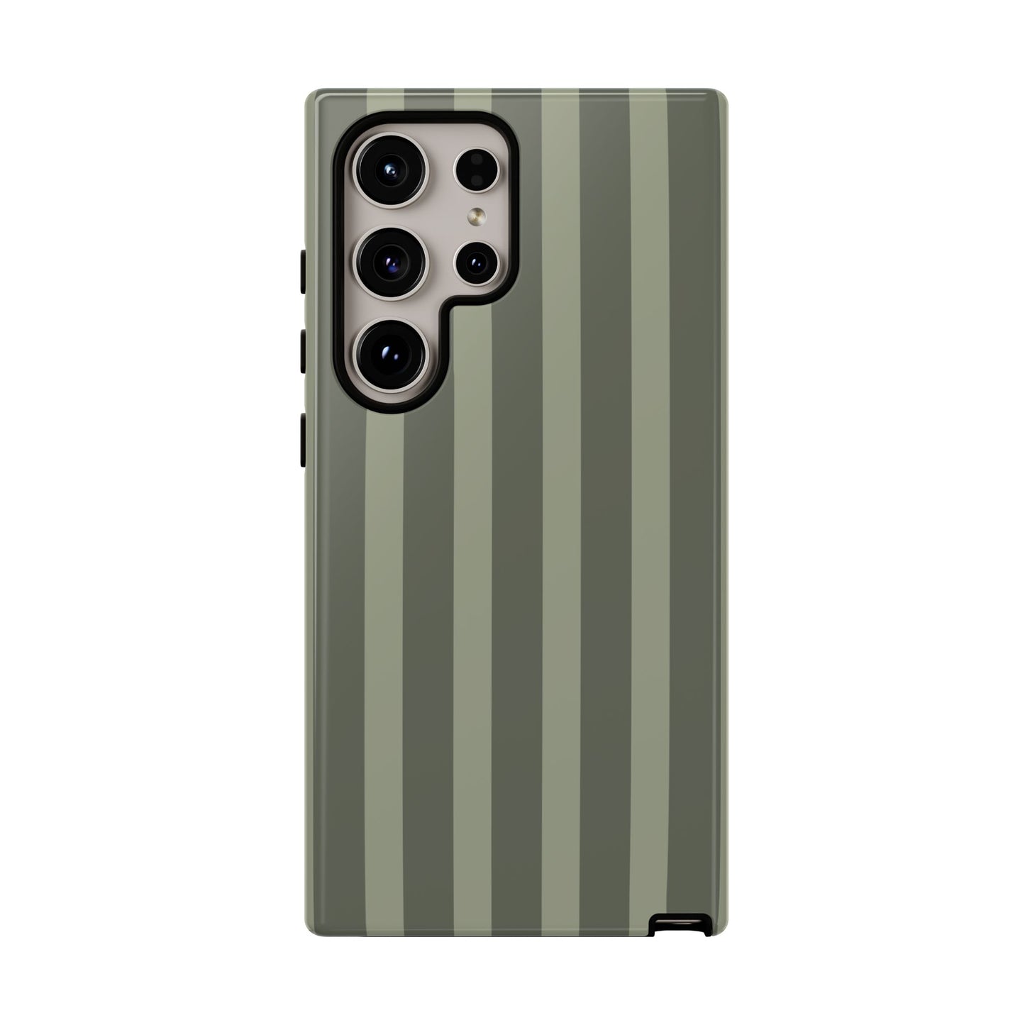 Olive Striped Tough Phone Case — Durable Military-Inspired Protective Cover