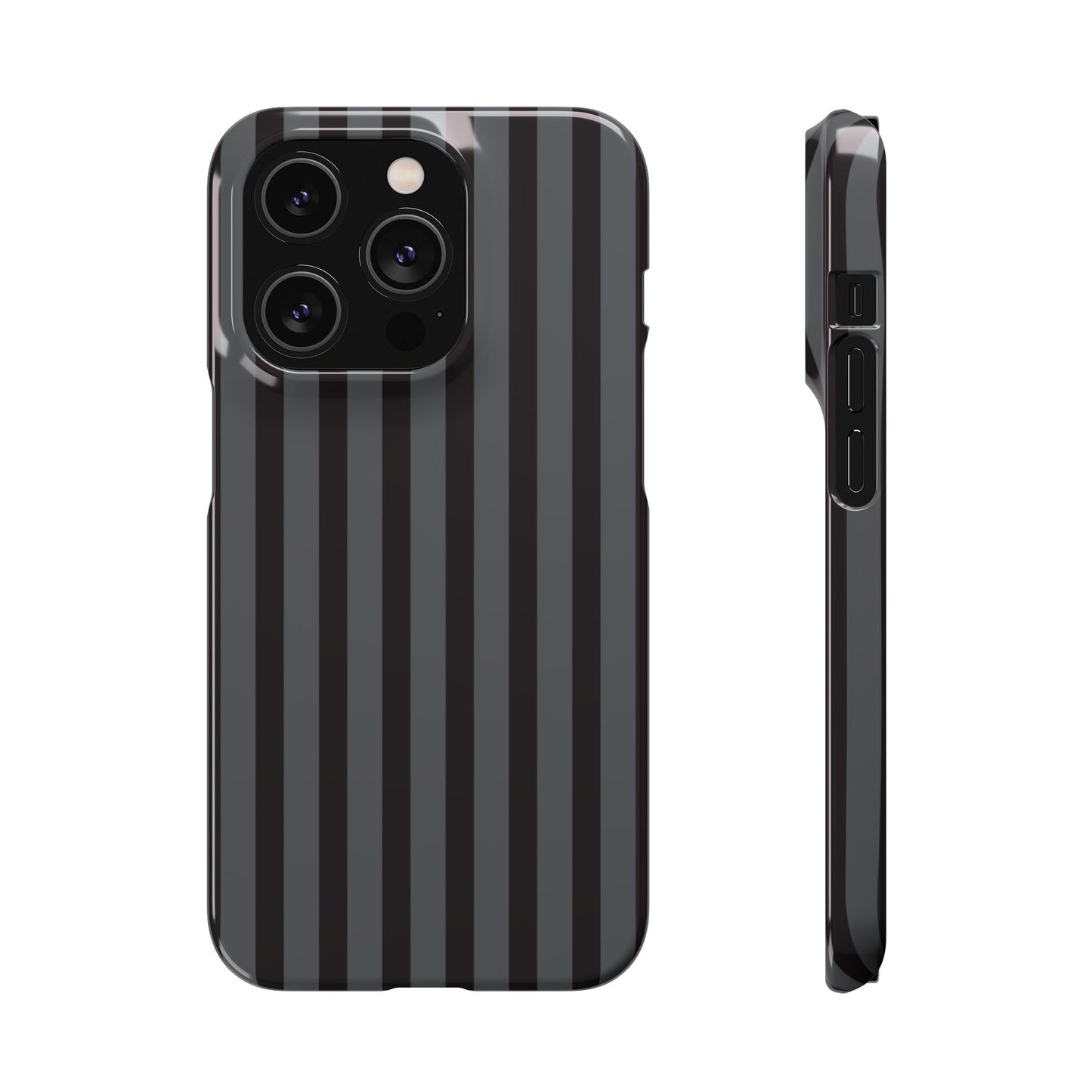 Black Vertical Stripe Snap Phone Case – Slim Protective Cover