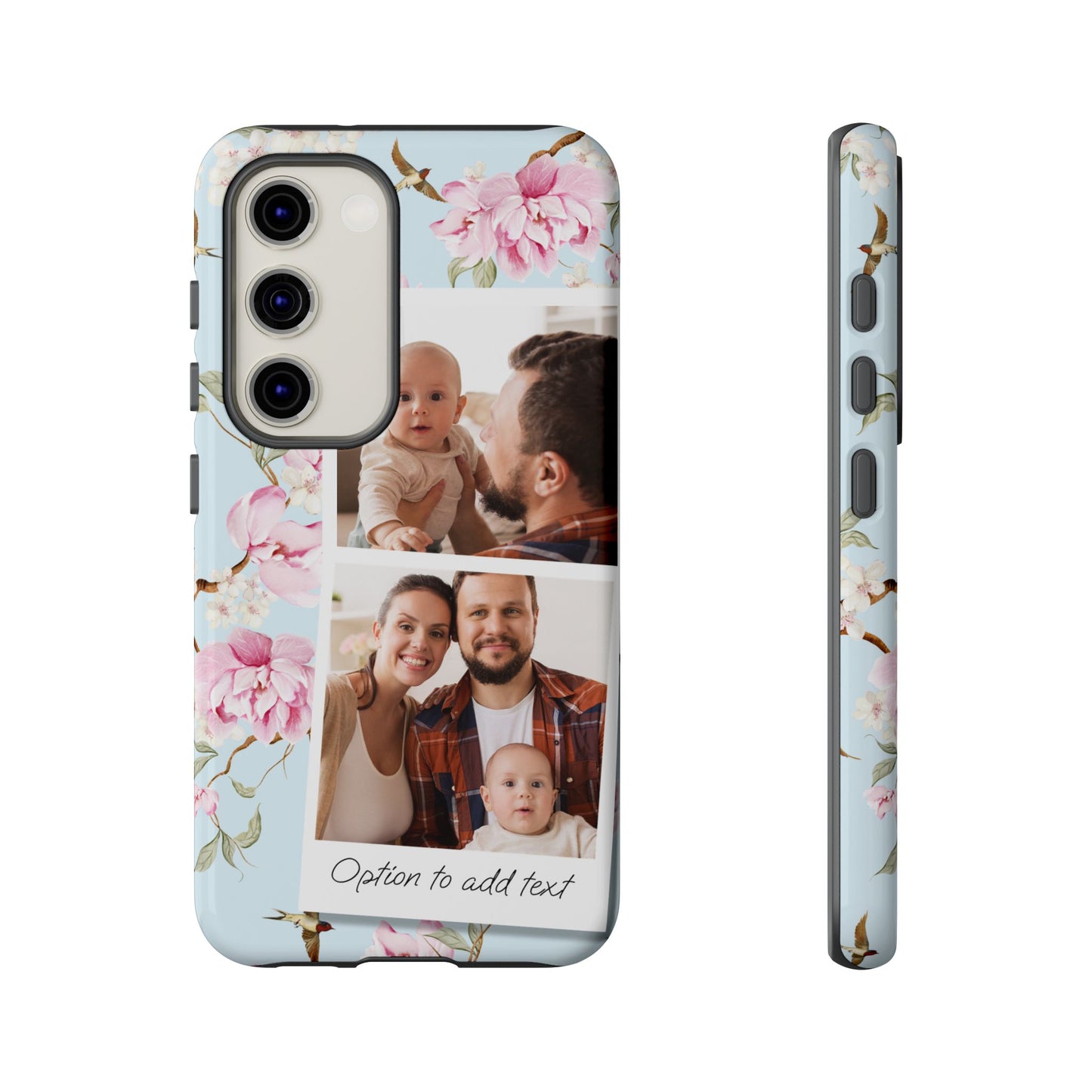 Two image Personalised Floral Photo Collage Tough Case — Personalised Family Phone Case