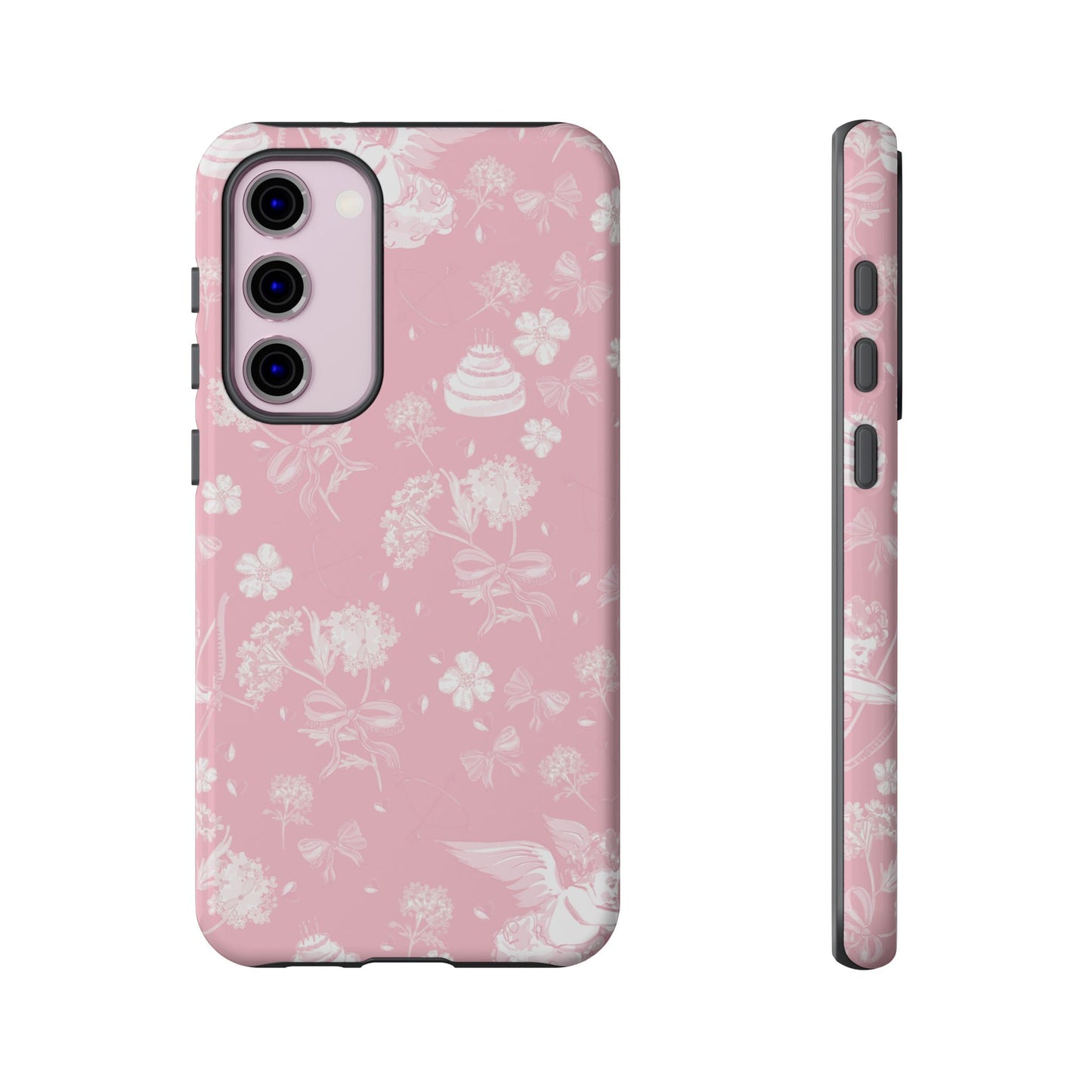 Floral Pink Tough Phone Case – Lightweight Protective Cover