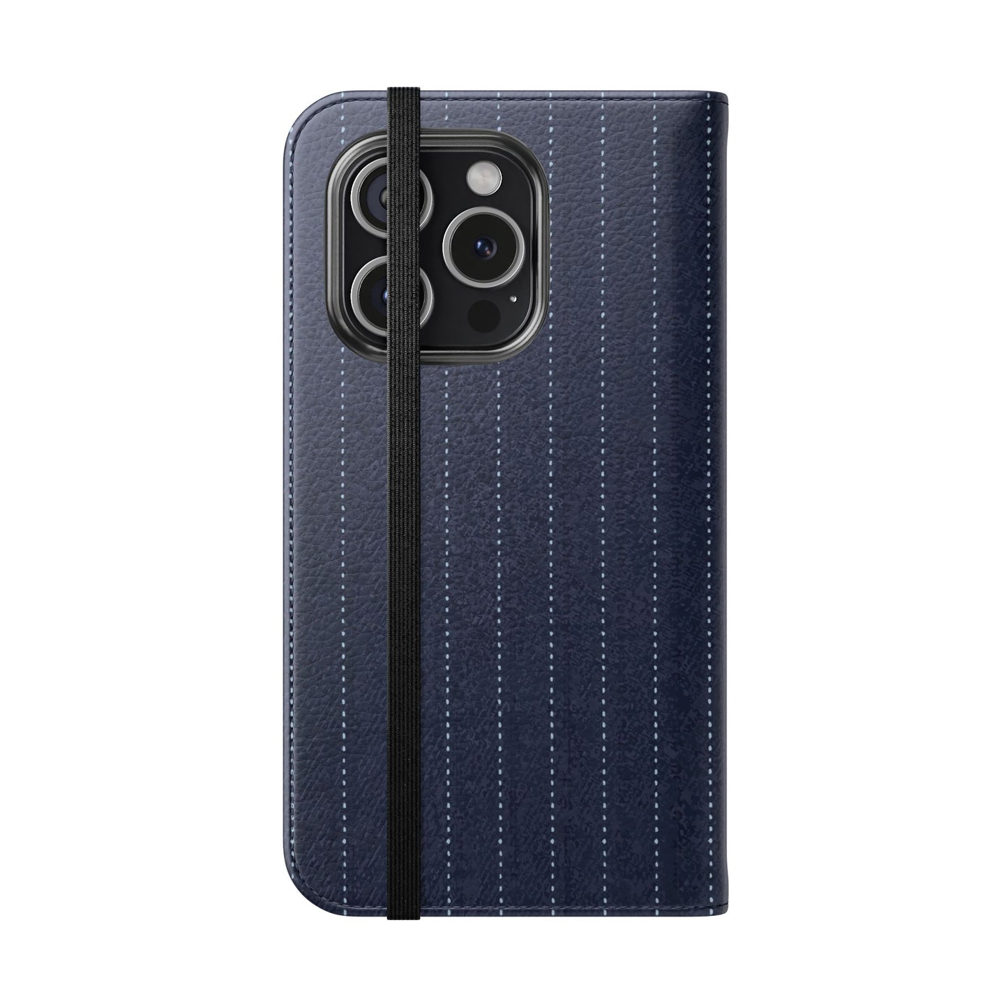 Pinstripe Flip Phone Case — Wallet Folio with Card Slots