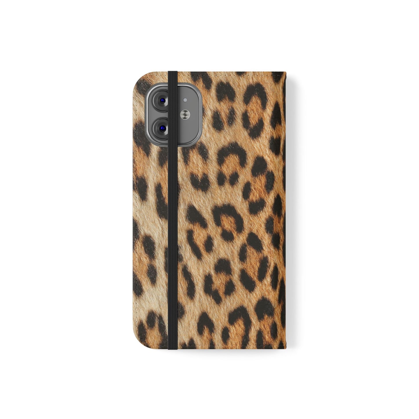 Leopard Fur Flip Phone Case — Leopard Fur Wallet Cover