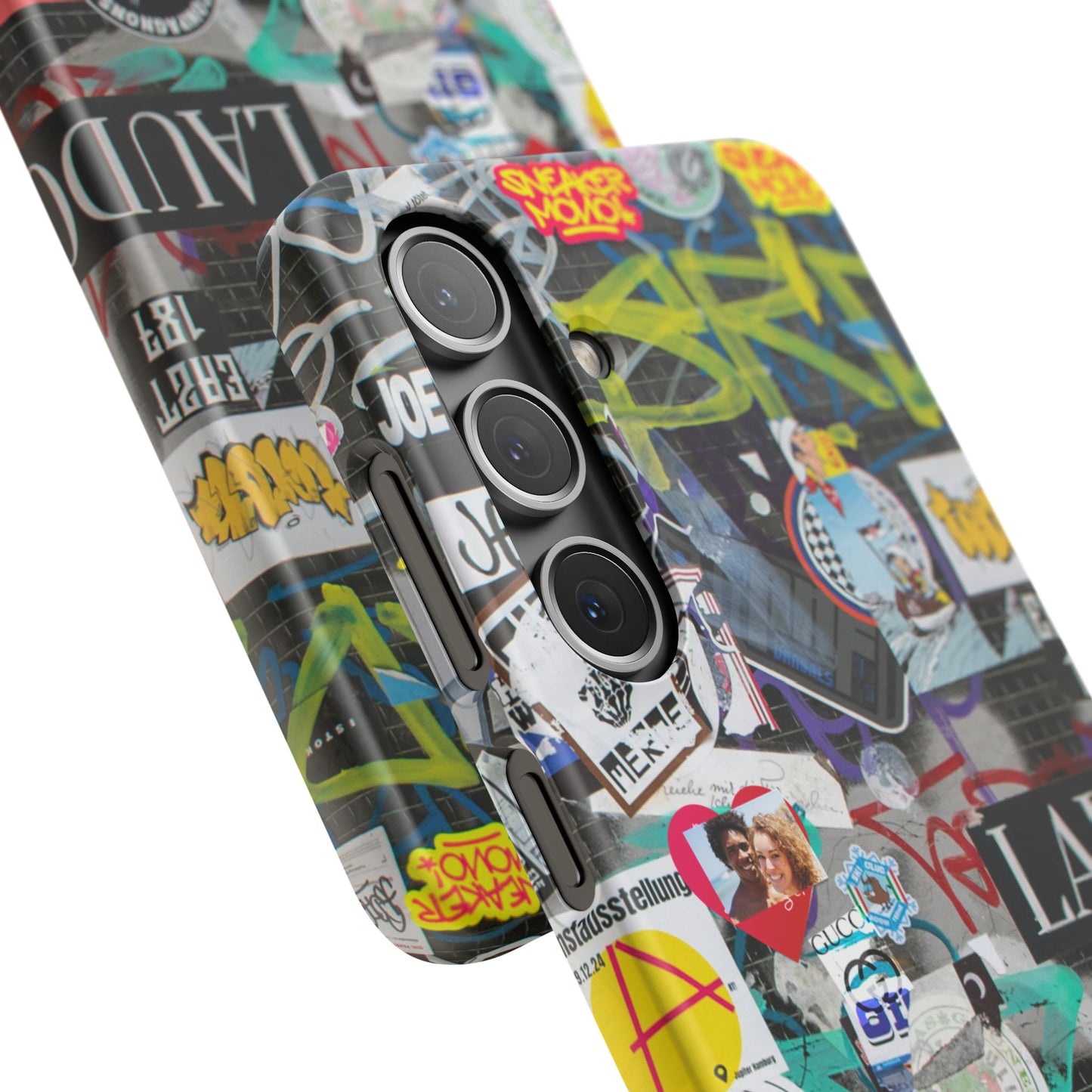 Sticker Bomb Personalised Graffiti Slim Phone Case for Apple iPhone, Samsung Galaxy and Google Pixel.