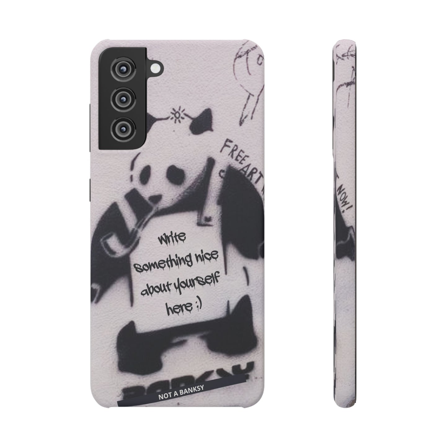 Personalised Panda Stencil Phone Case for Apple iPhone, Samsung Galaxy and Google Pixel.