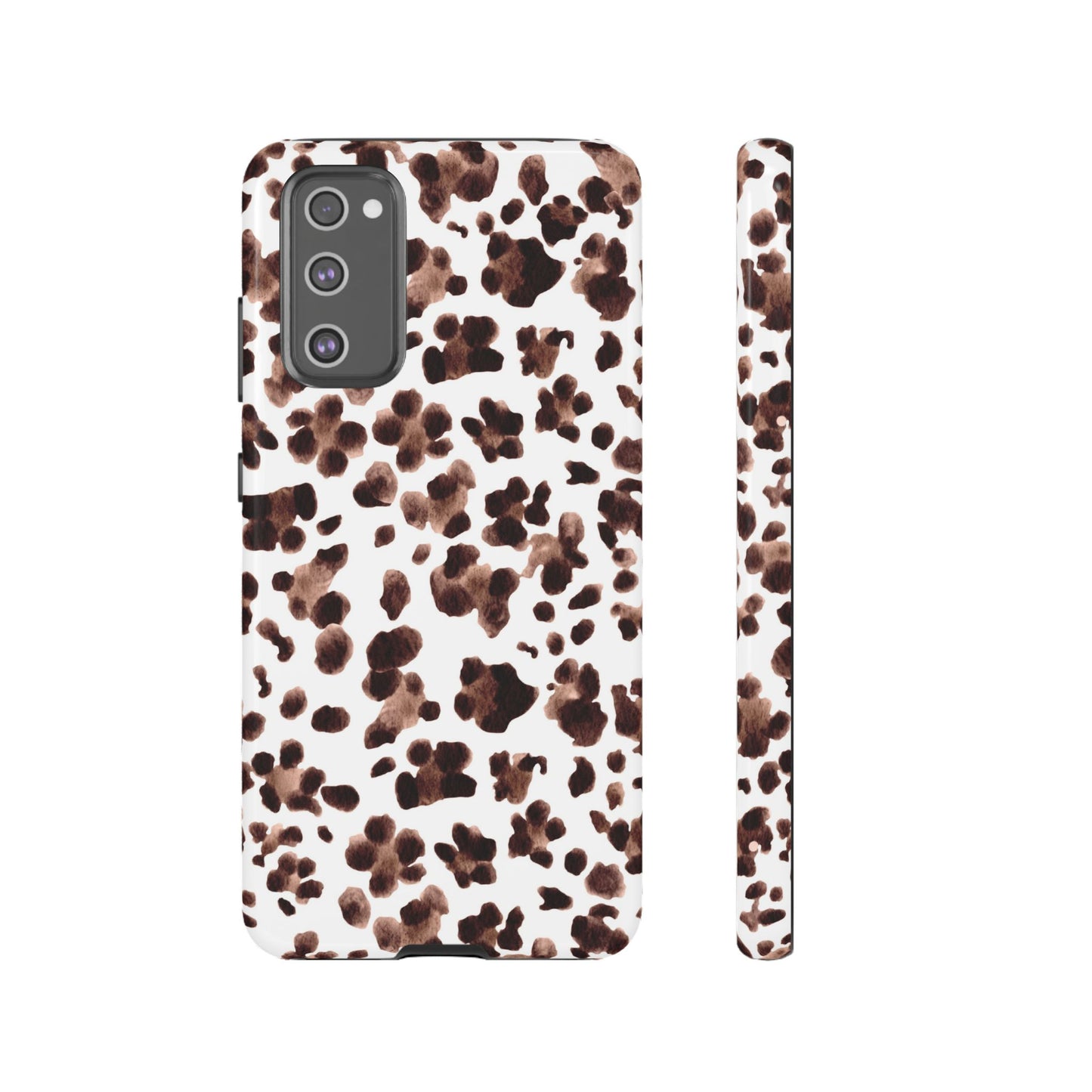 Brown Cowhide Print Phone Case — Tough Protective iPhone Cover