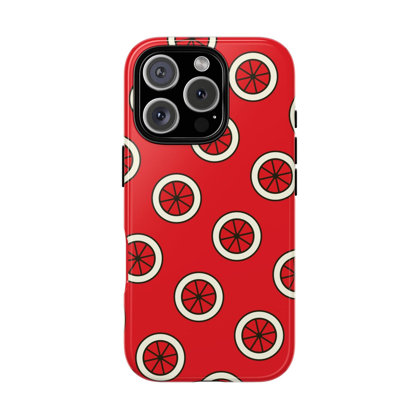 Red Citrus Pattern Phone Case — Protective Tough Phone Cover