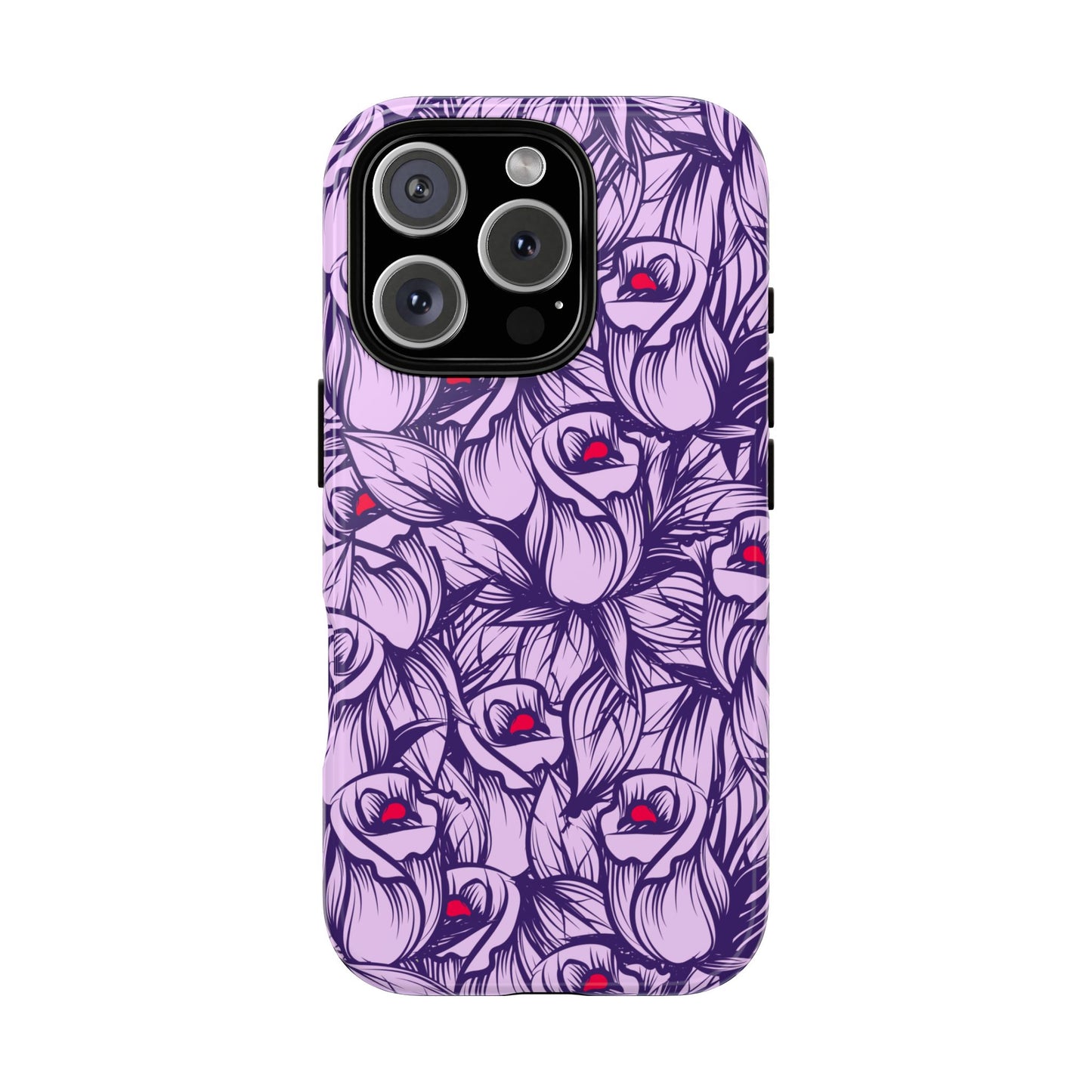Botanical Floral Purple Rose Phone Case