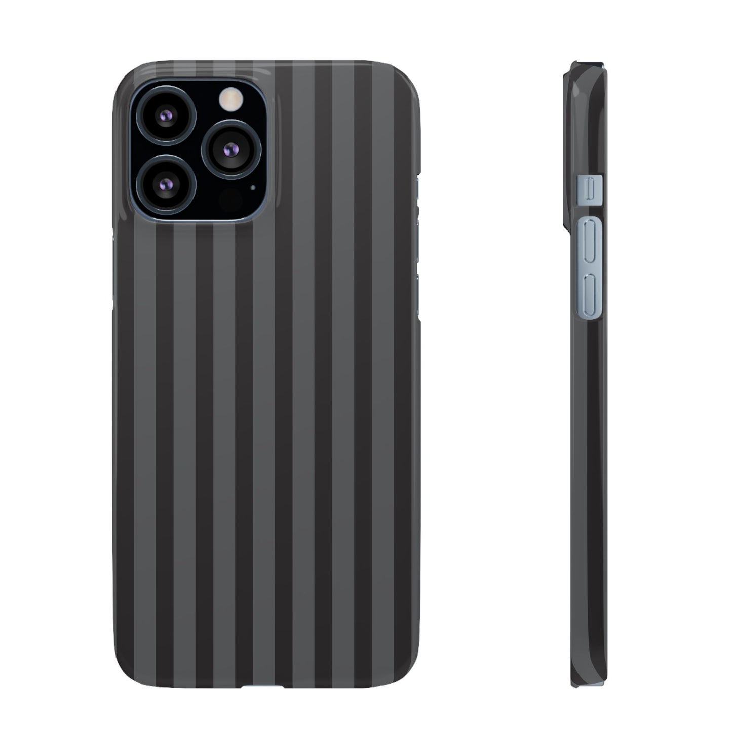 Black Vertical Stripe Snap Phone Case – Slim Protective Cover