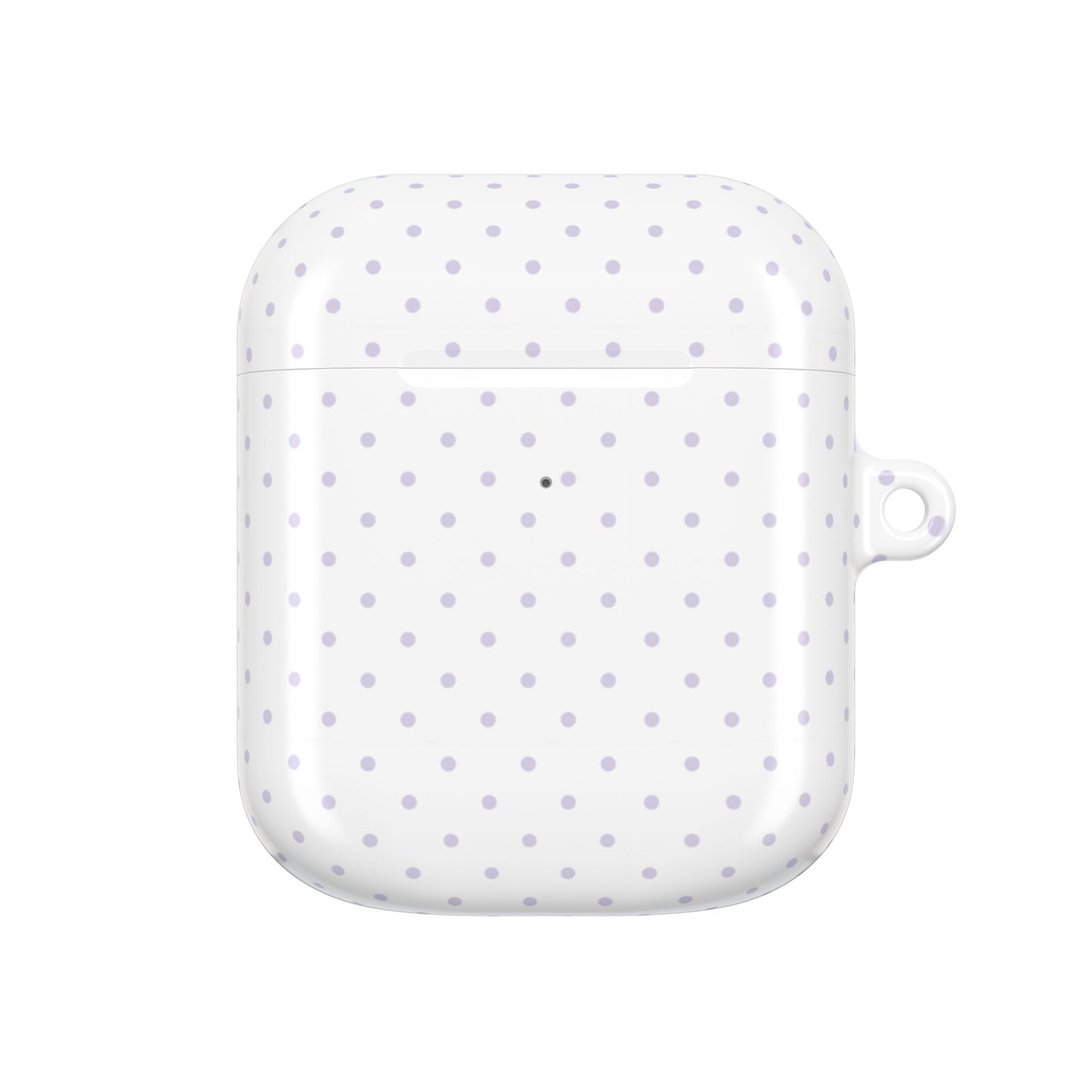 White and Violet Pastel Polka Dot AirPod Case — Classic Pastel White and Violet Polka Dot Protective Cover
