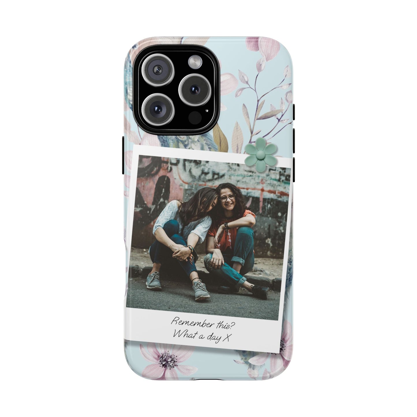 Single Image Personalised Floral Photo Tough Case for Apple iPhone, Samsung Galaxy and Google Pixel.
